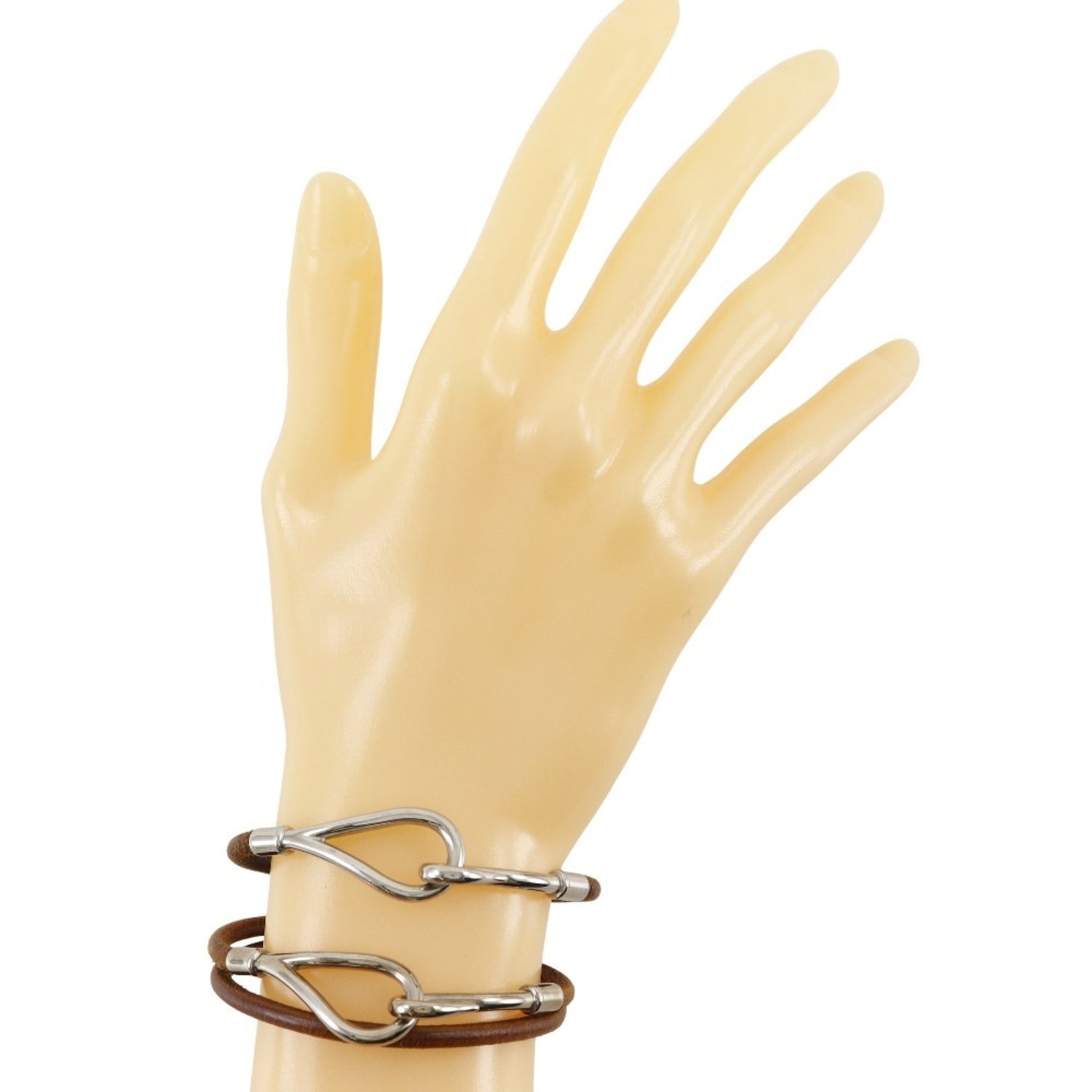 Hermes Jumbo Bracelet Choker Set Leather Approx.