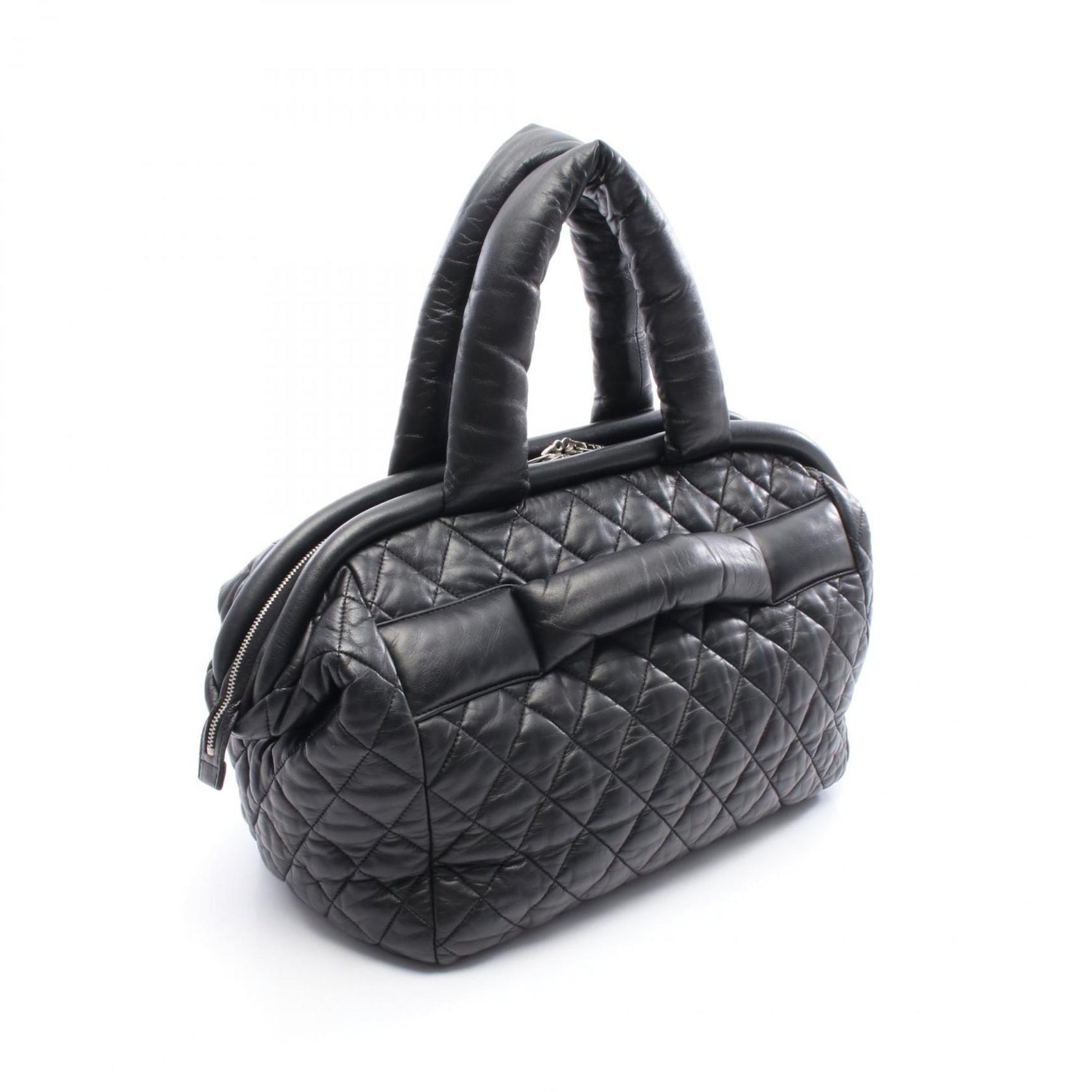 CHANEL Coco Cocoon handbag, leather, black and burgundy