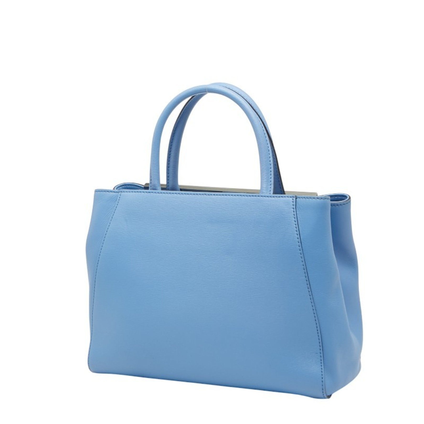 Fendi Petit Toujours Handbag/Shoulder Bag Light Blue Leather