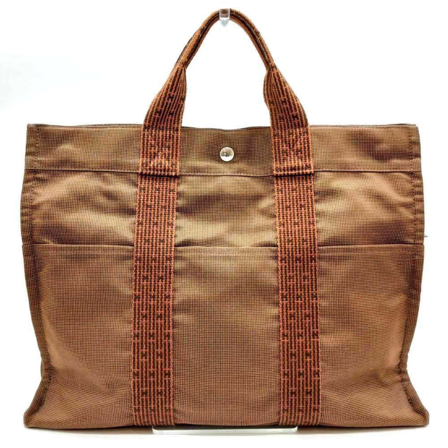 Hermes Air Line Tote MM Canvas Handbag Bag