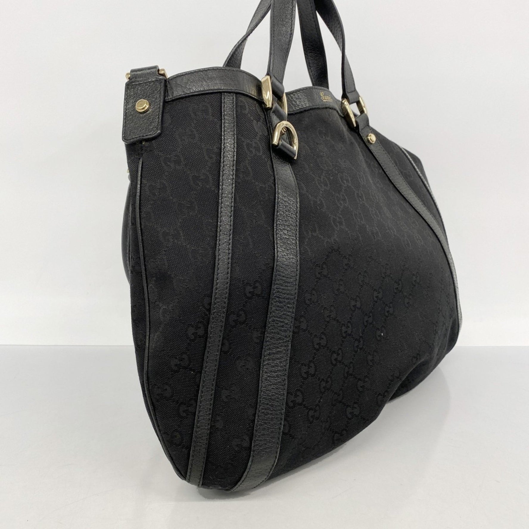 Gucci GG Canvas Abbey Handbag Champagne Bag