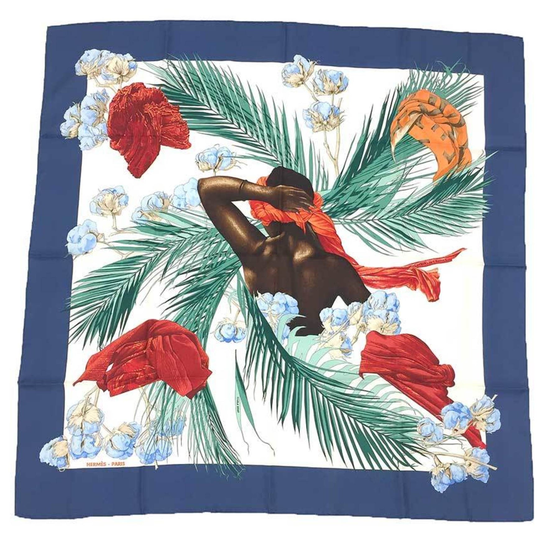HERMES Carre 90 Scarf Muffler TURBANS DES REINES Princess Turban 100% Silk