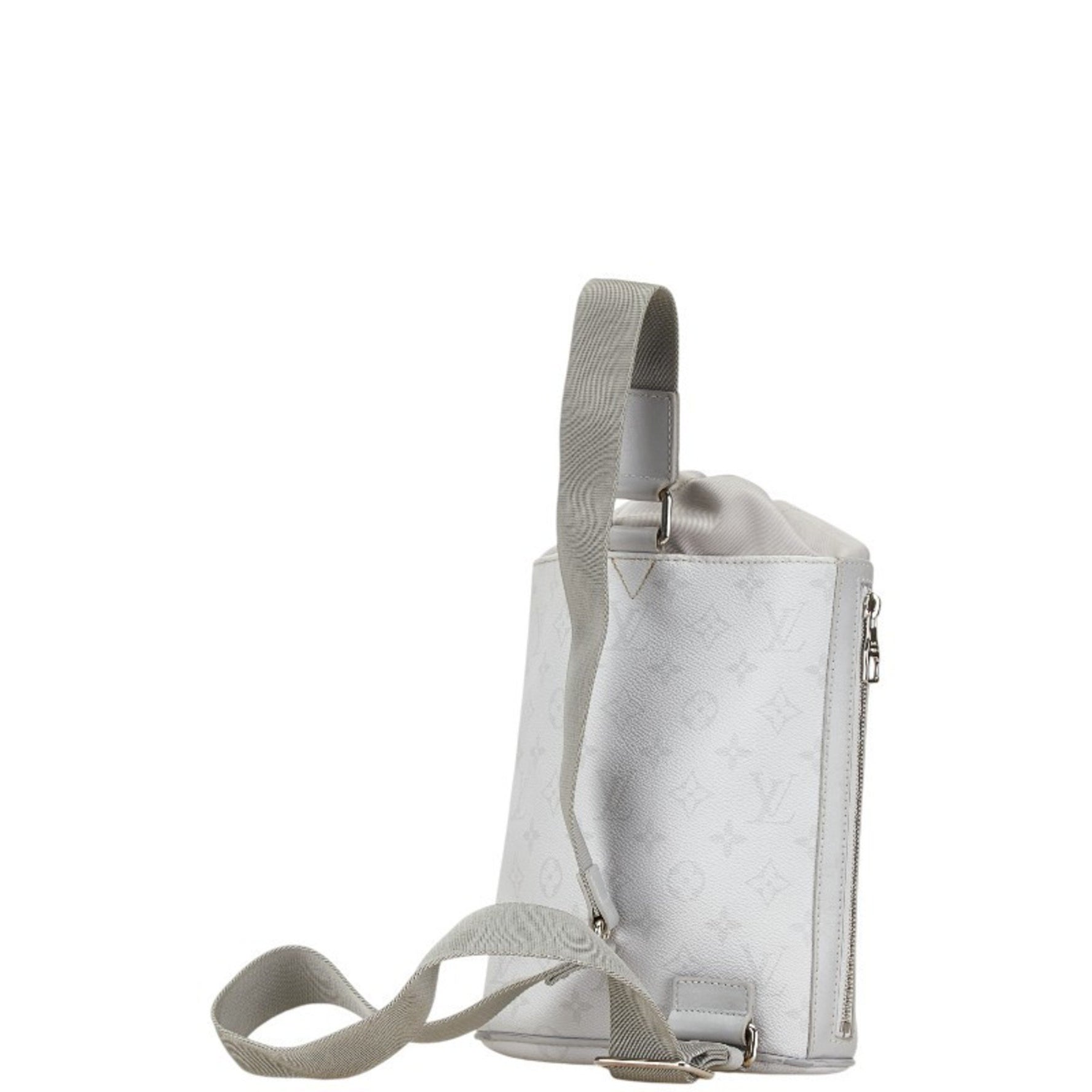 Louis Vuitton Chalk Slingback Shoulder Bag Antarctica Grey PVC Leather