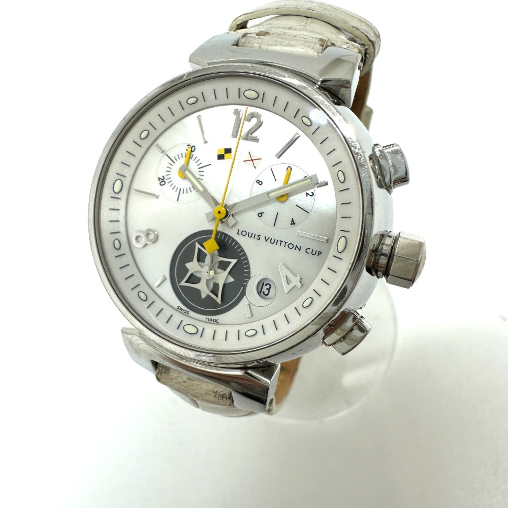 Louis Vuitton Tambour Wristwatch Silver