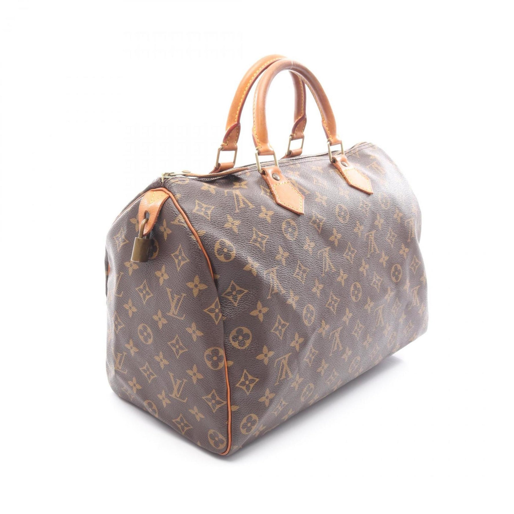 Louis Vuitton Speedy 35 Handbag, Coated Canvas and Leather, Monogram, Brown