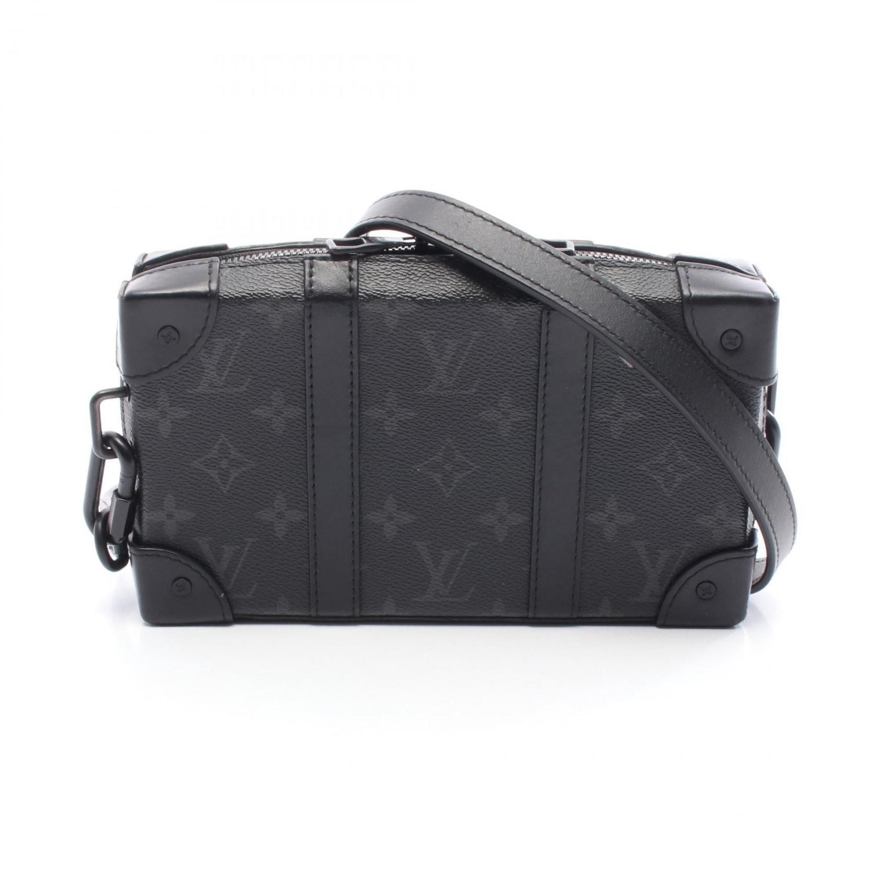 Louis Vuitton Soft Trunk Wallet Shoulder Bag in Coated Canvas and Leather, Monogram Eclipse