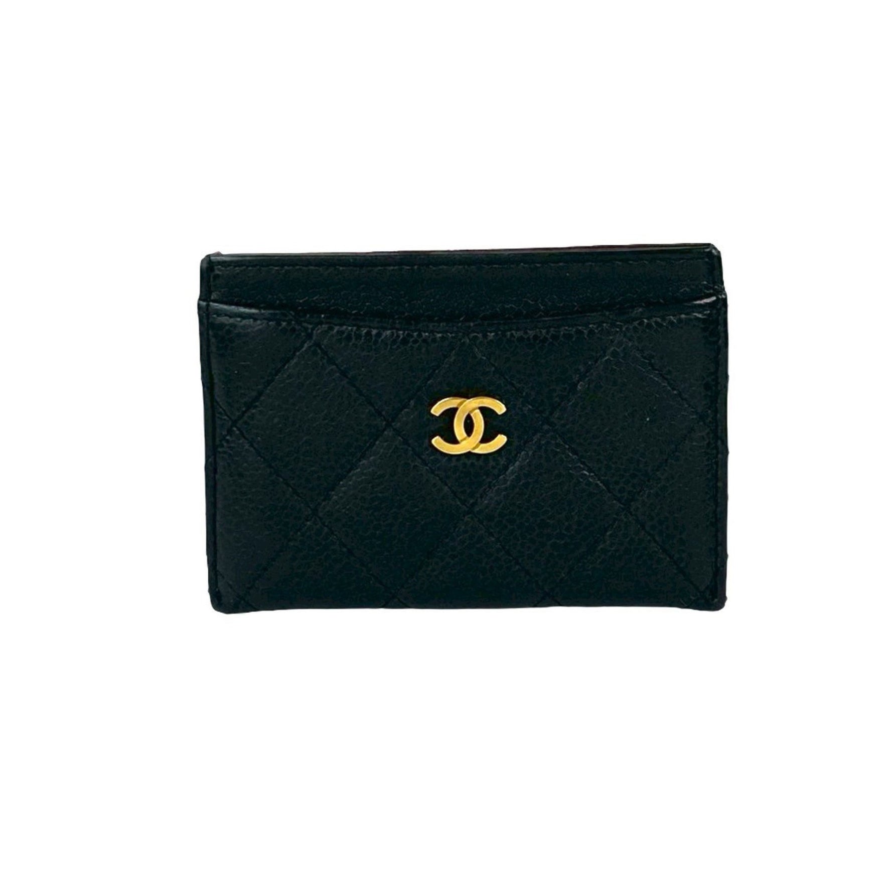 Seal No. 20 CHANEL Matelasse Coco Mark Caviar Leather Card Case/Pass Case