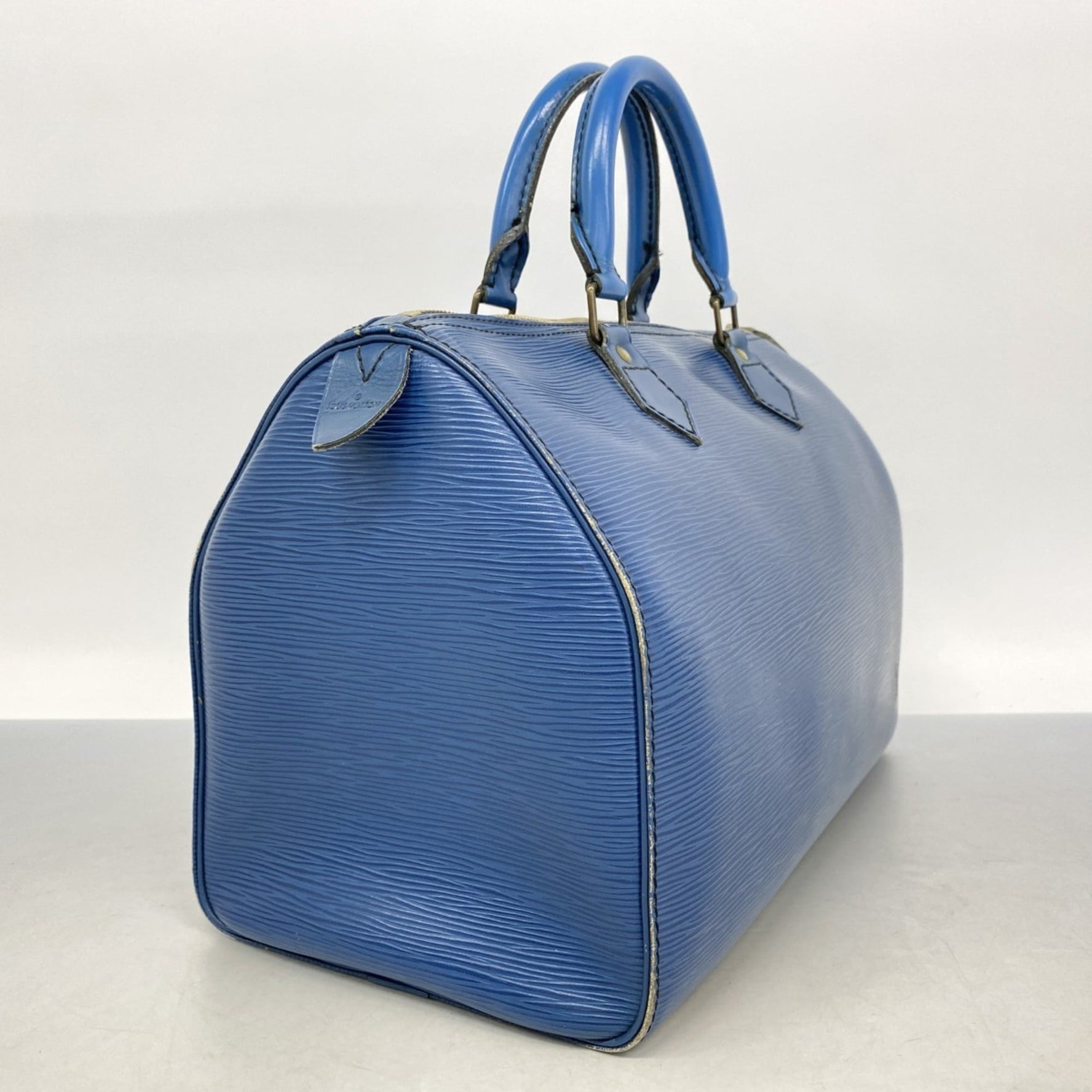 Louis Vuitton Epi Speedy 30 Handbag Toledo Blue