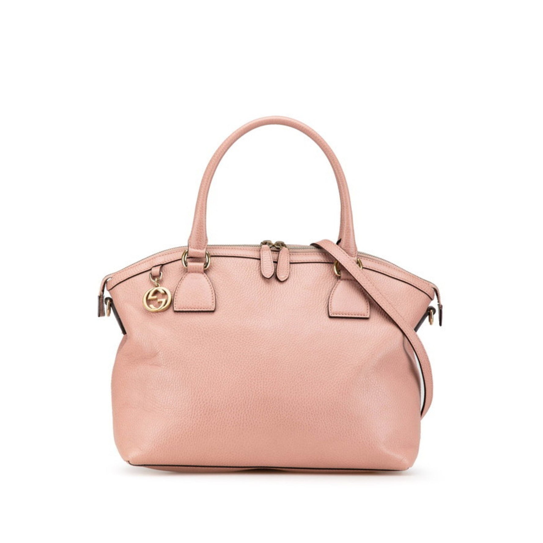 Gucci Interlocking G Handbag Shoulder Bag Leather