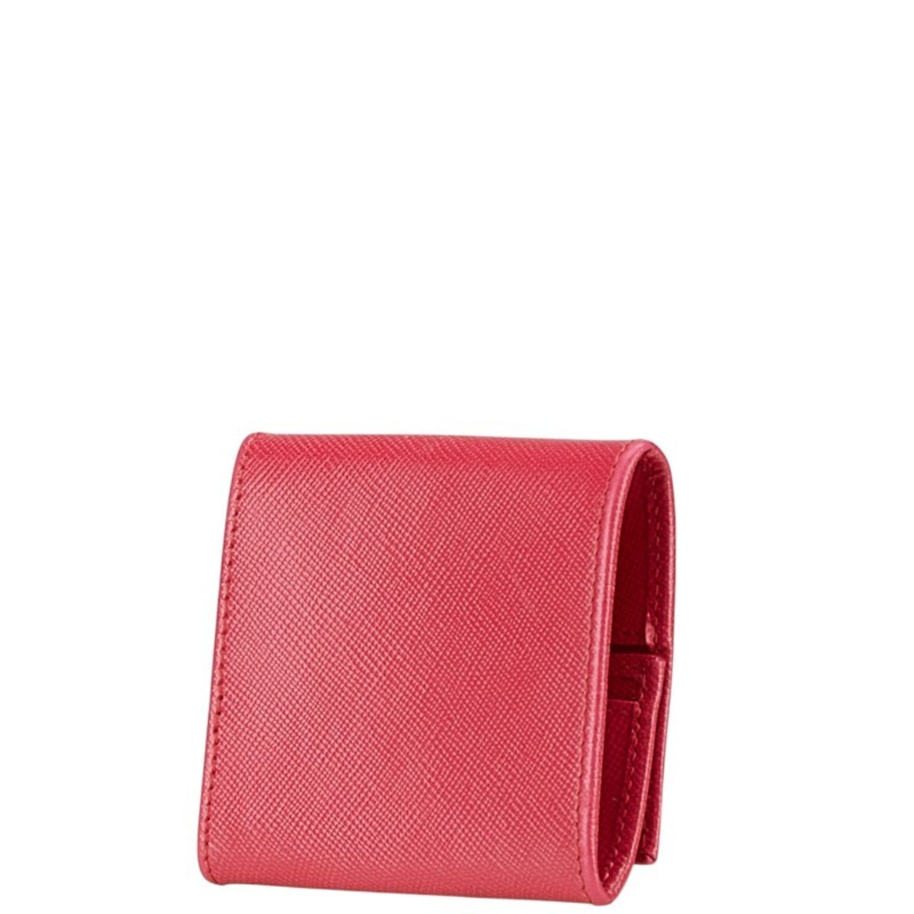 Prada Triangle Plate Coin Case, Leather