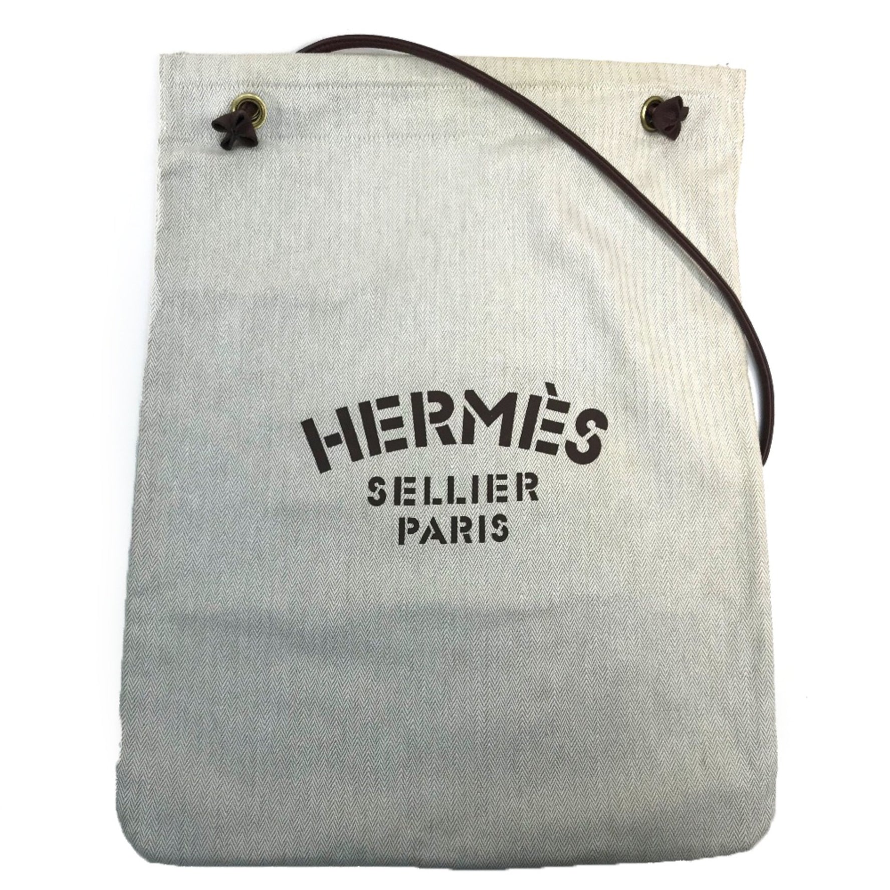 HERMES Aline GM Tote Bag, One-Shoulder Canvas Shoulder