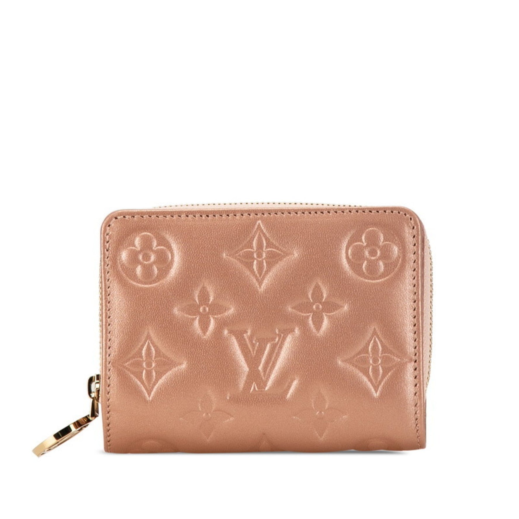 Louis Vuitton Monogram Portefeuille Lou Long Wallet Rose Gold Pink Leather