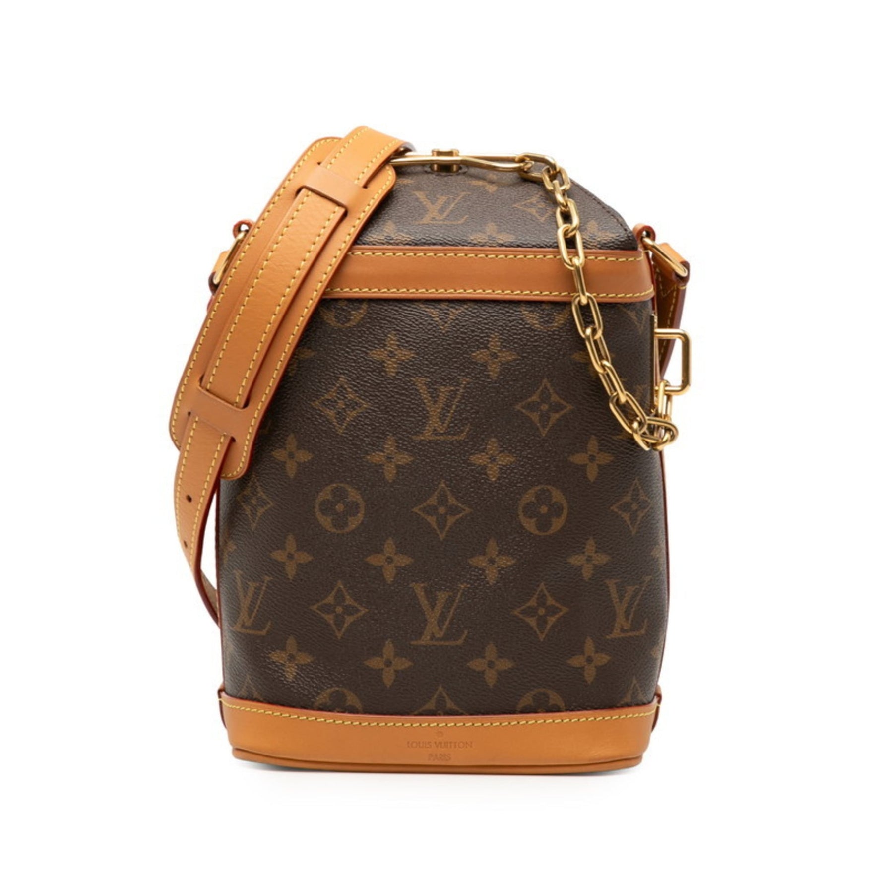 Louis Vuitton Monogram Milk Box Shoulder Bag Brown Leather LOUIS VUITTON