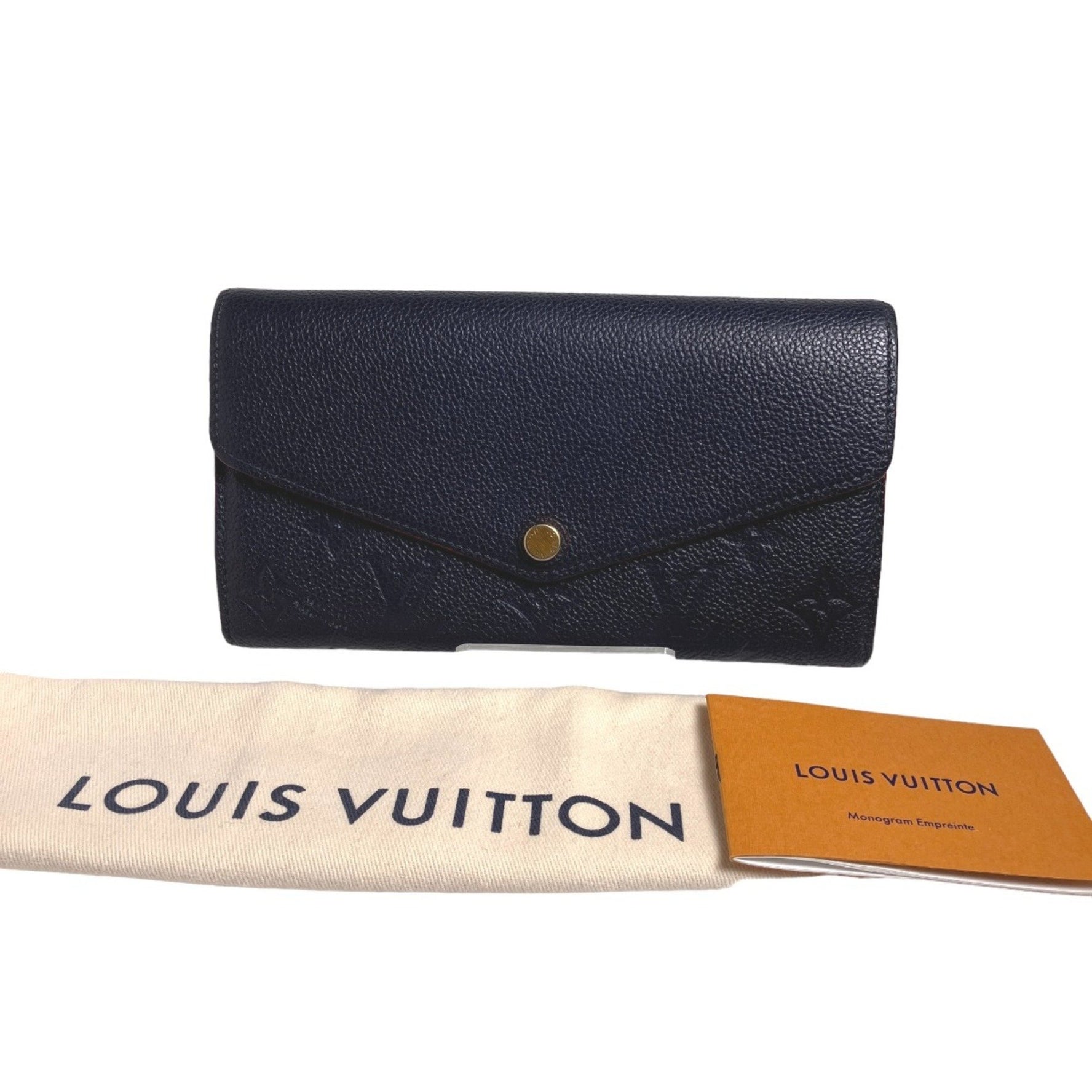 Louis Vuitton Portefeuille Sarah Empreinte Coin Purse with Card Case Marine Rouge Long Wallet
