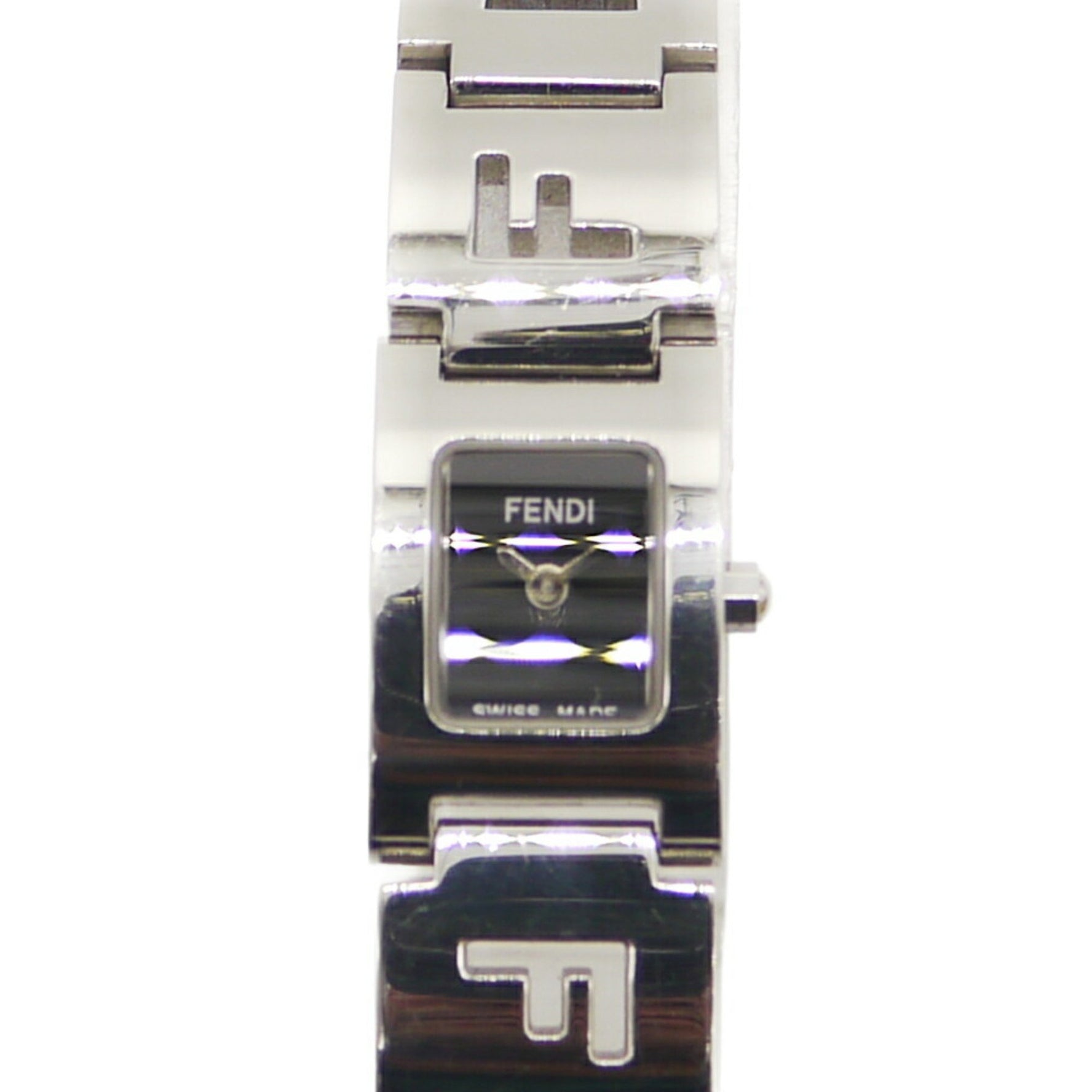 FENDI Square Quartz Watch with Black Dial