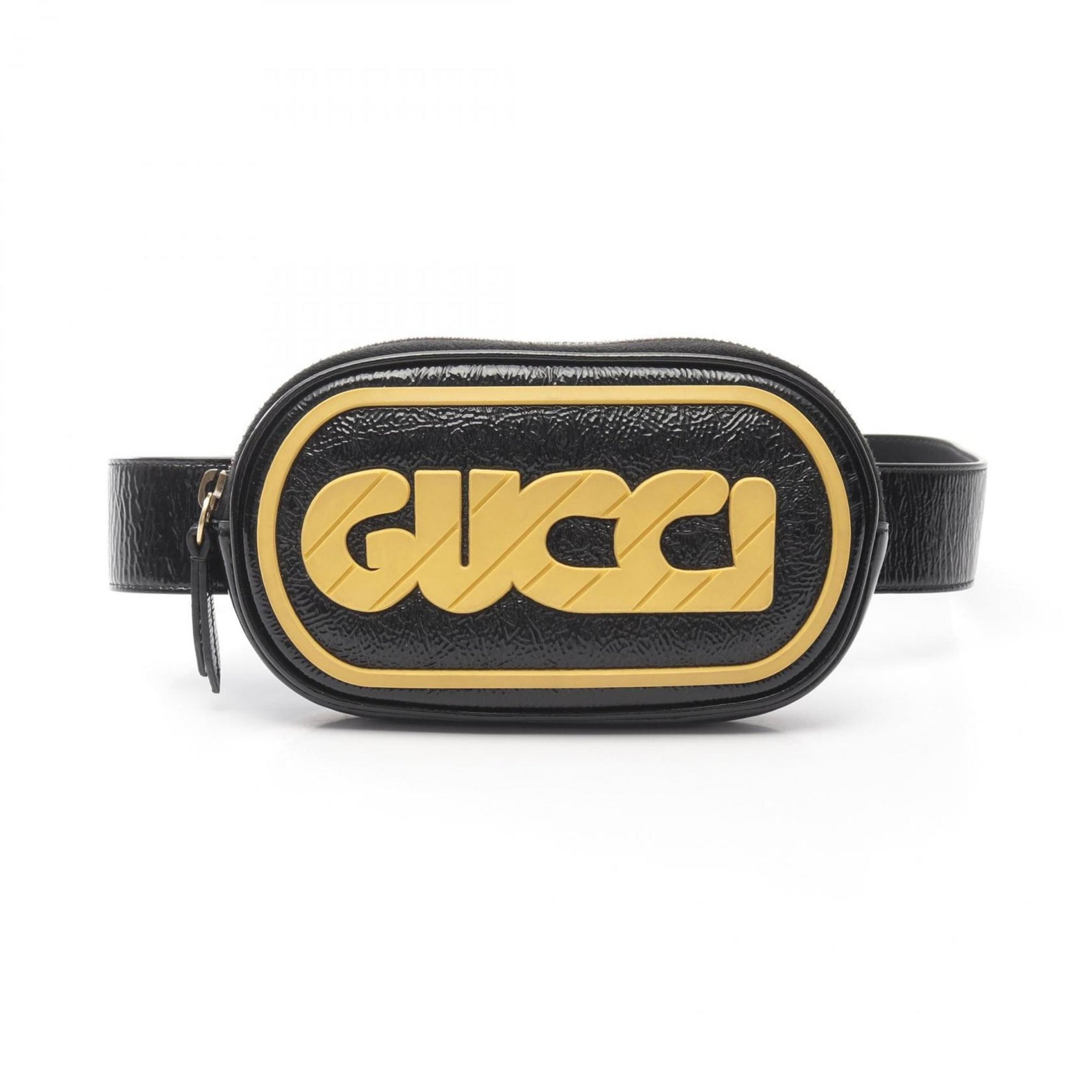 GUCCI Game Patch Belt Bag Waist Body Patent Leather