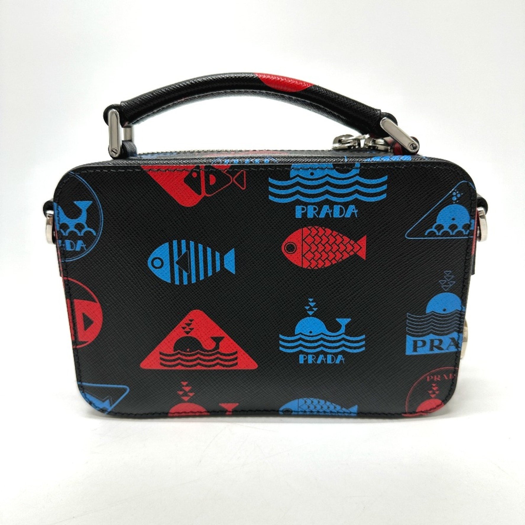 PRADA whale whale Hand Bag Crossbody Vanity Bag Shoulder Bag
