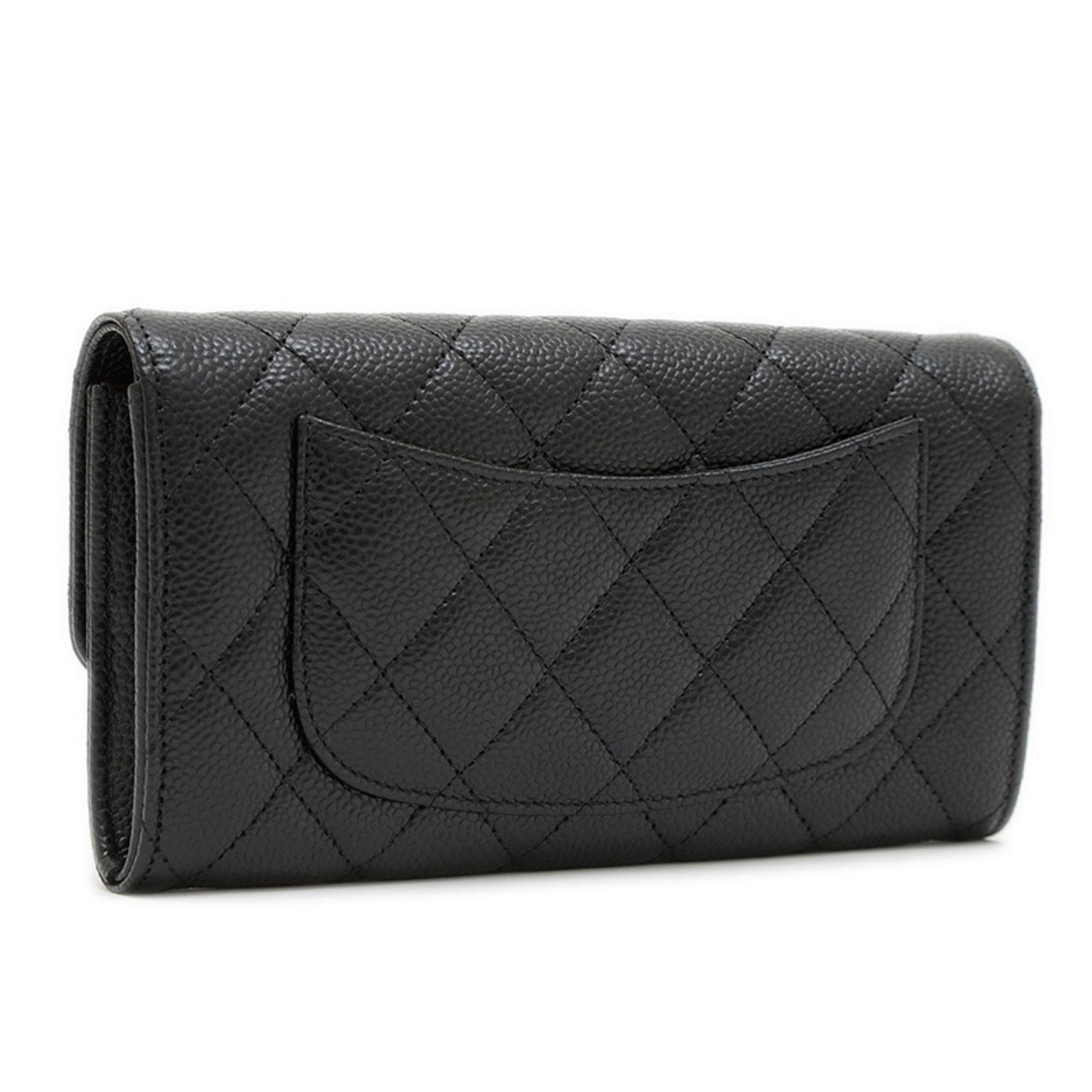 Chanel Classic Long Wallet in Caviar Leather