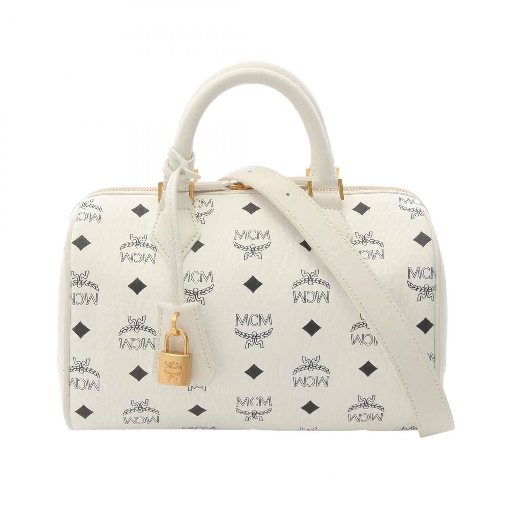 MCM Visetos handbag, coated canvas and leather