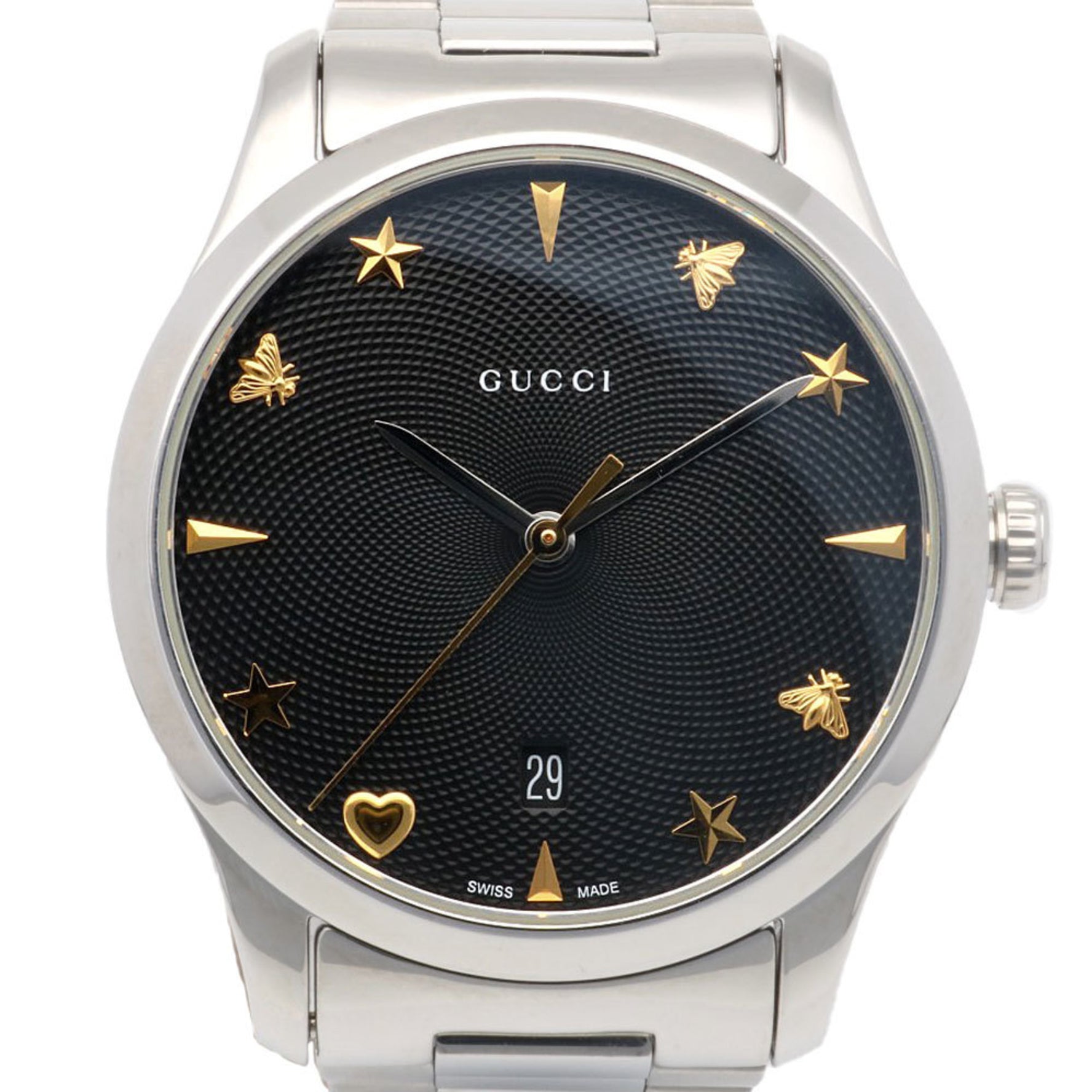 Gucci G Timeless Watch Stainless Steel 126.4 Quartz Ladies