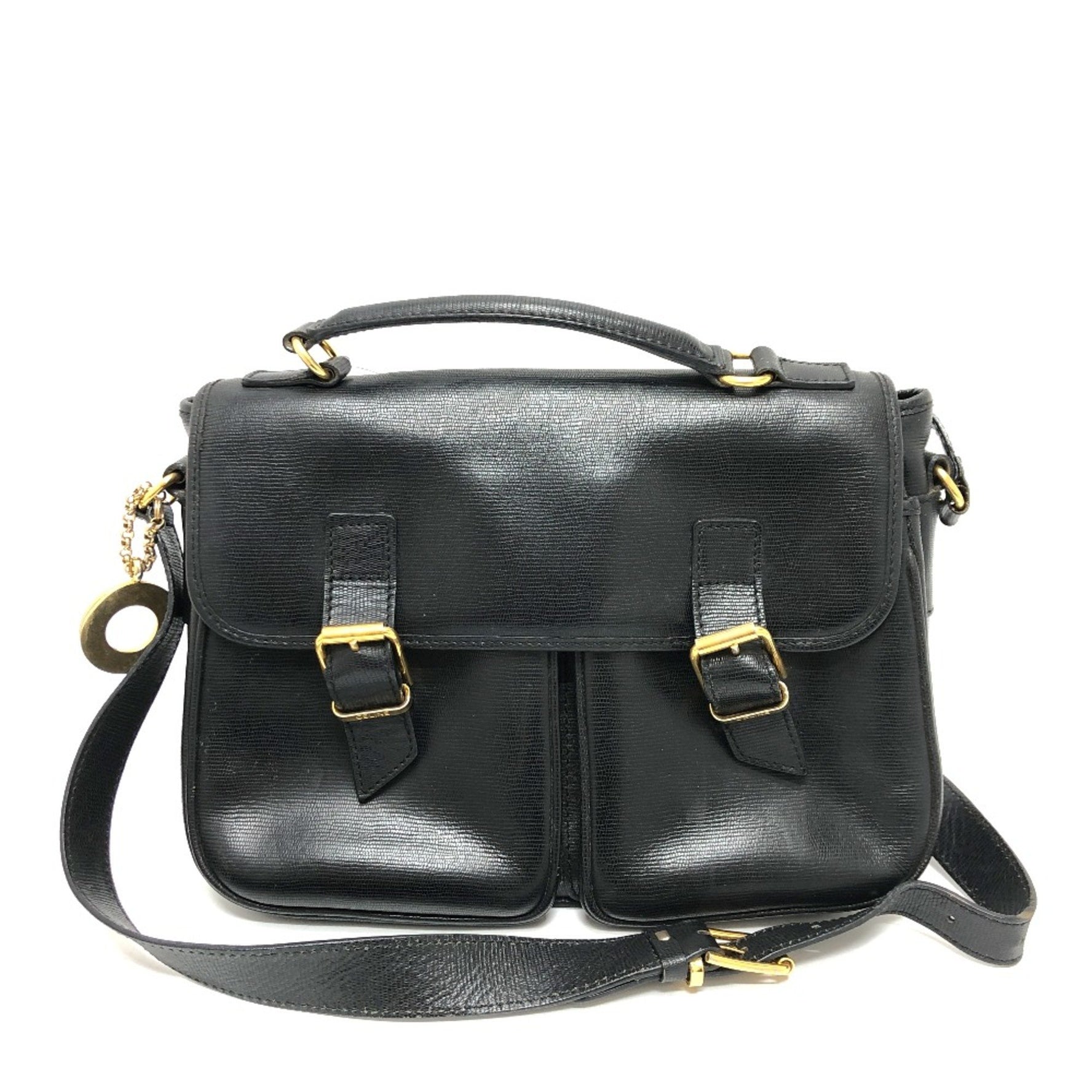 CELINE Double pocket bag Shoulder Bag GoldHardware