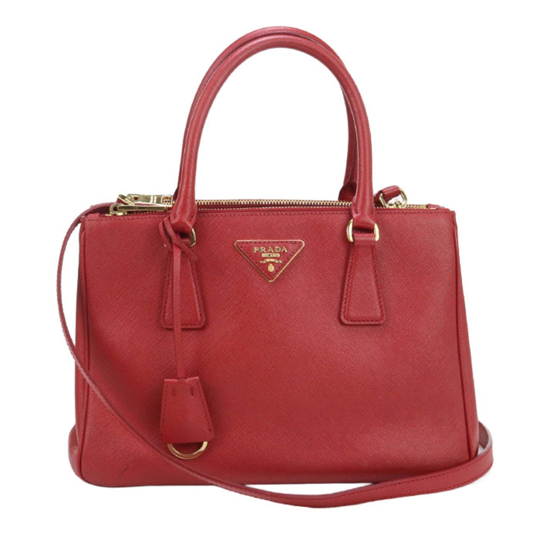 PRADA Galleria Tote Bag Medium Red