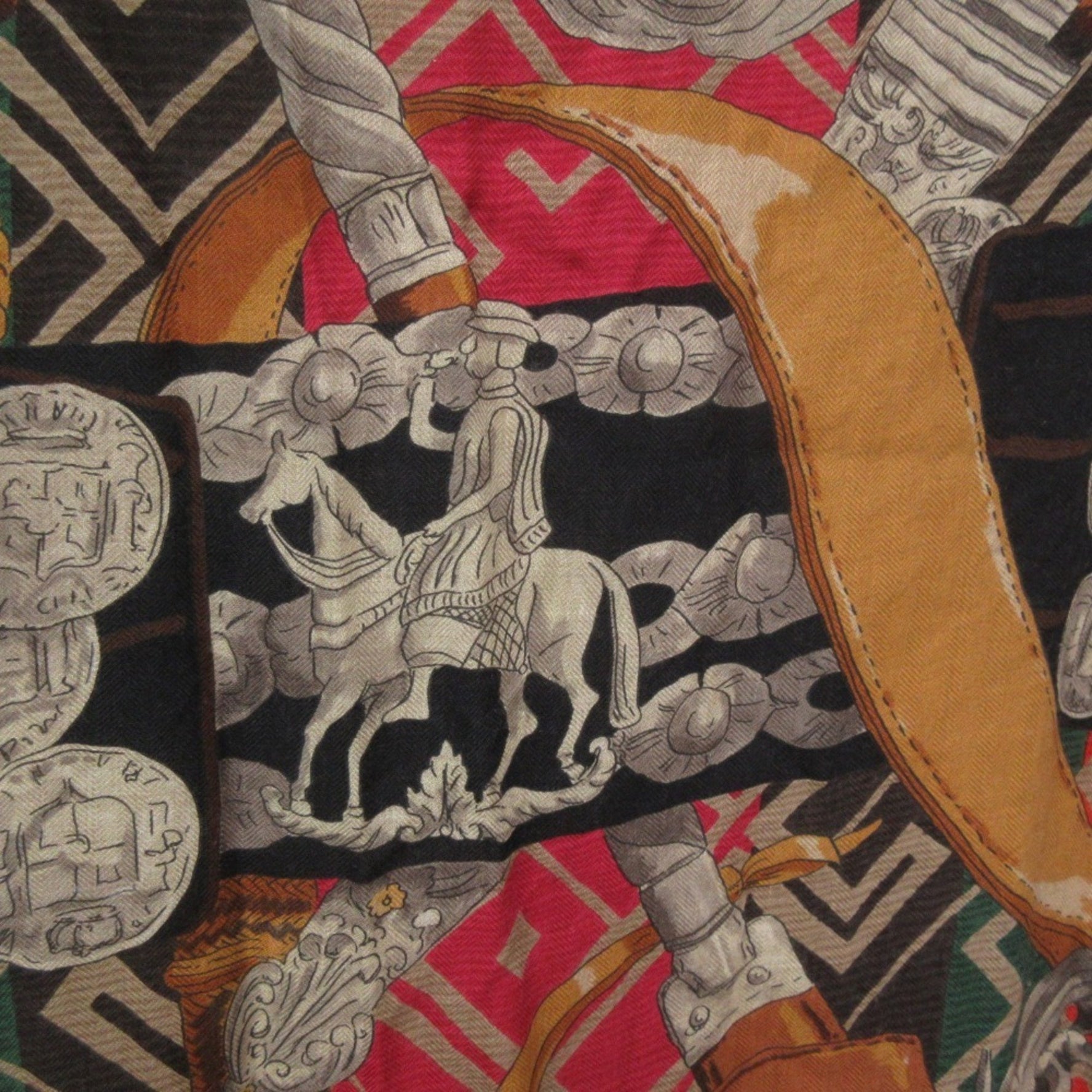 HERMES Carre 90 LUJO CRIOLLO Cashmere x Silk Large Scarf/Muffler Multicolor