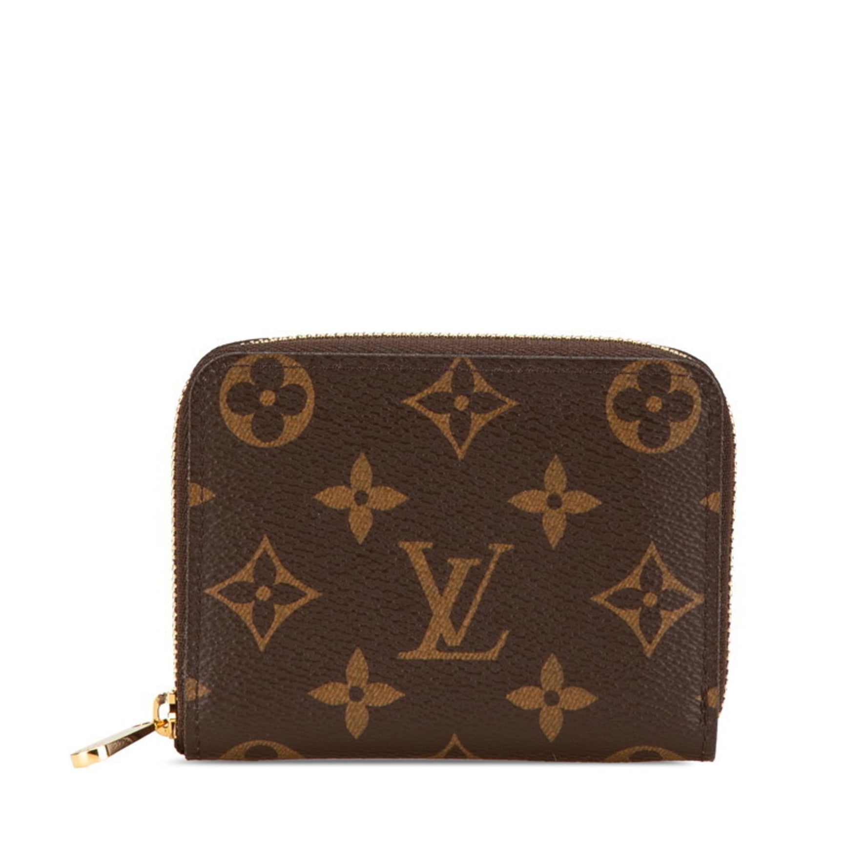 Louis Vuitton Monogram Zippy Coin Purse Case PVC Leather