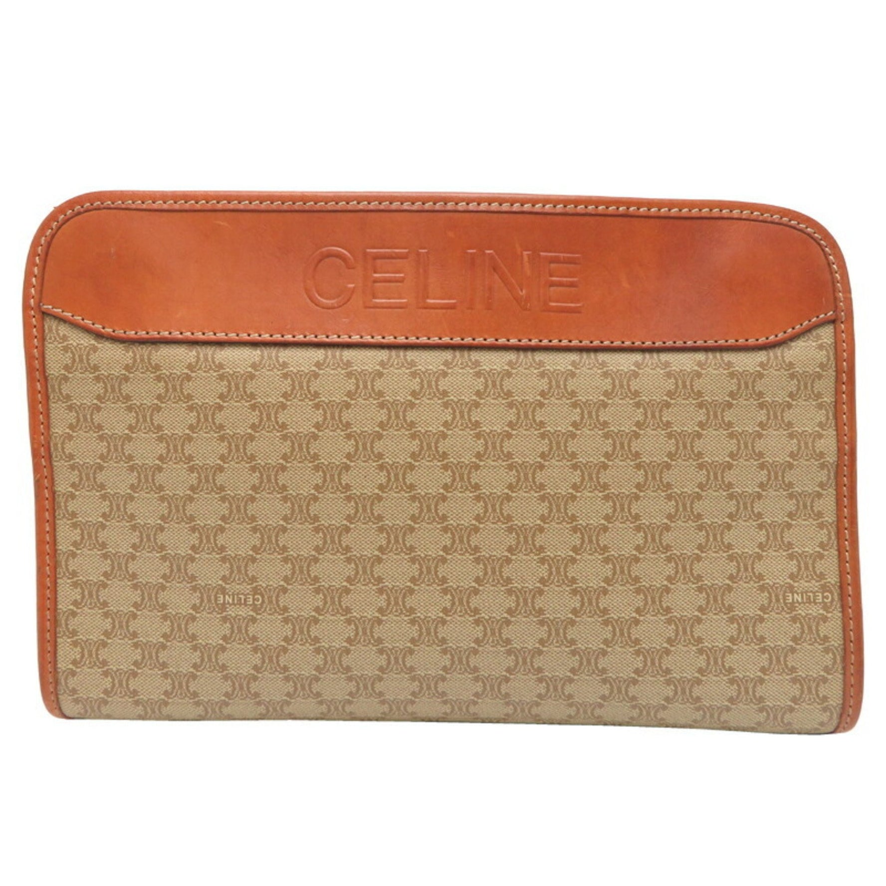 Celine Clutch Bag in Beige PVC