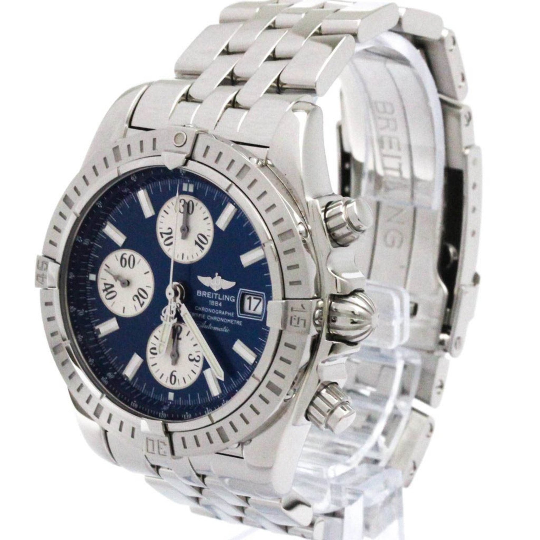 BREITLING Chronomat Evolution Steel Automatic Watch A13356 Polished