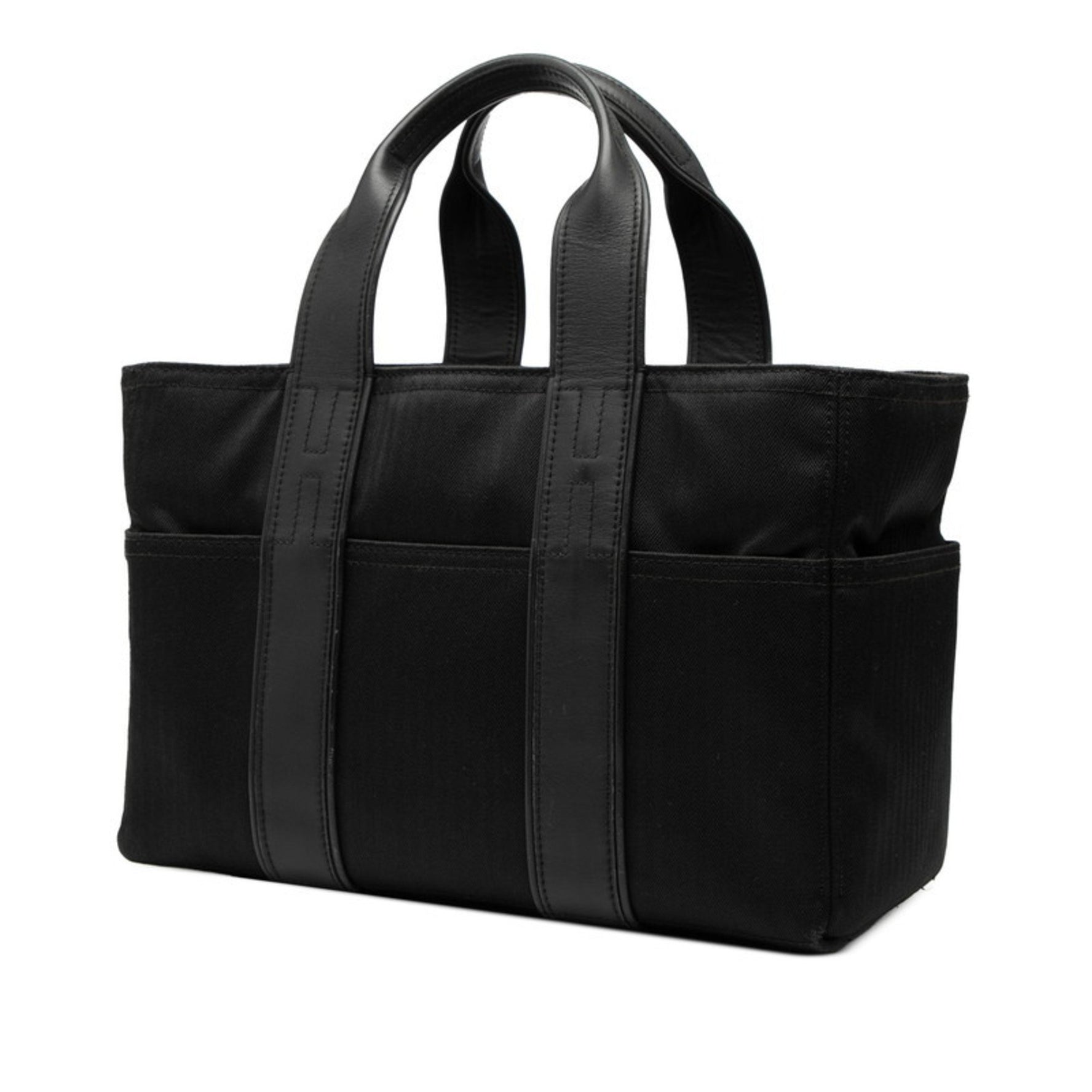 Hermès Acapulco PM Handbag Tote Bag Toile Chevron Leather HERMES