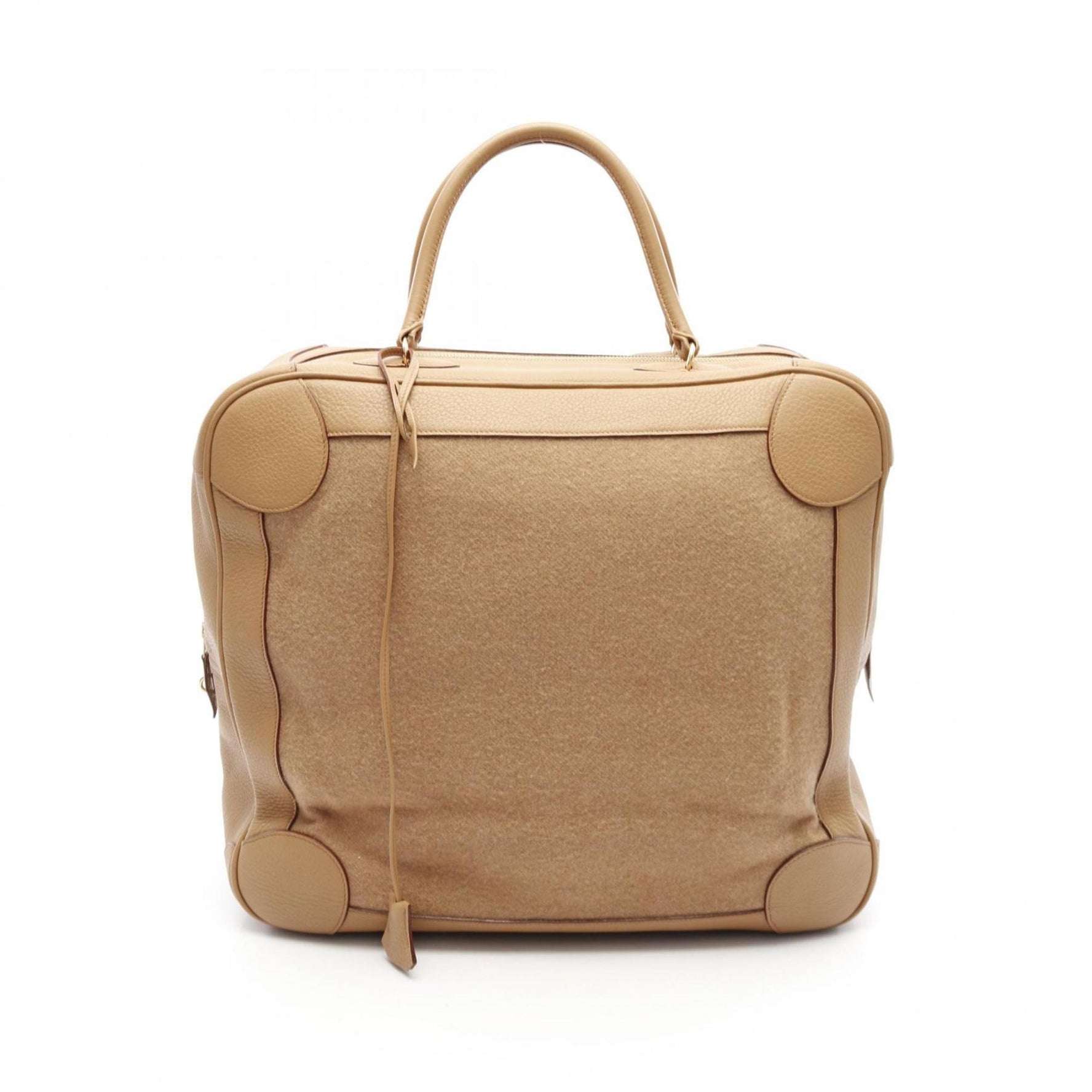 Hermes Hermès Omnibus GM handbag in Taurillon Clemence wool, beige with a natural G stamp.