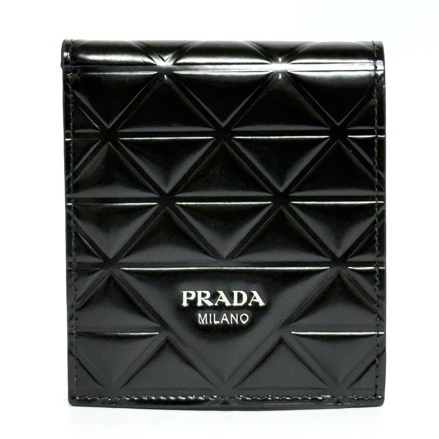 Prada Men's Bi-fold Wallet Brushed Leather