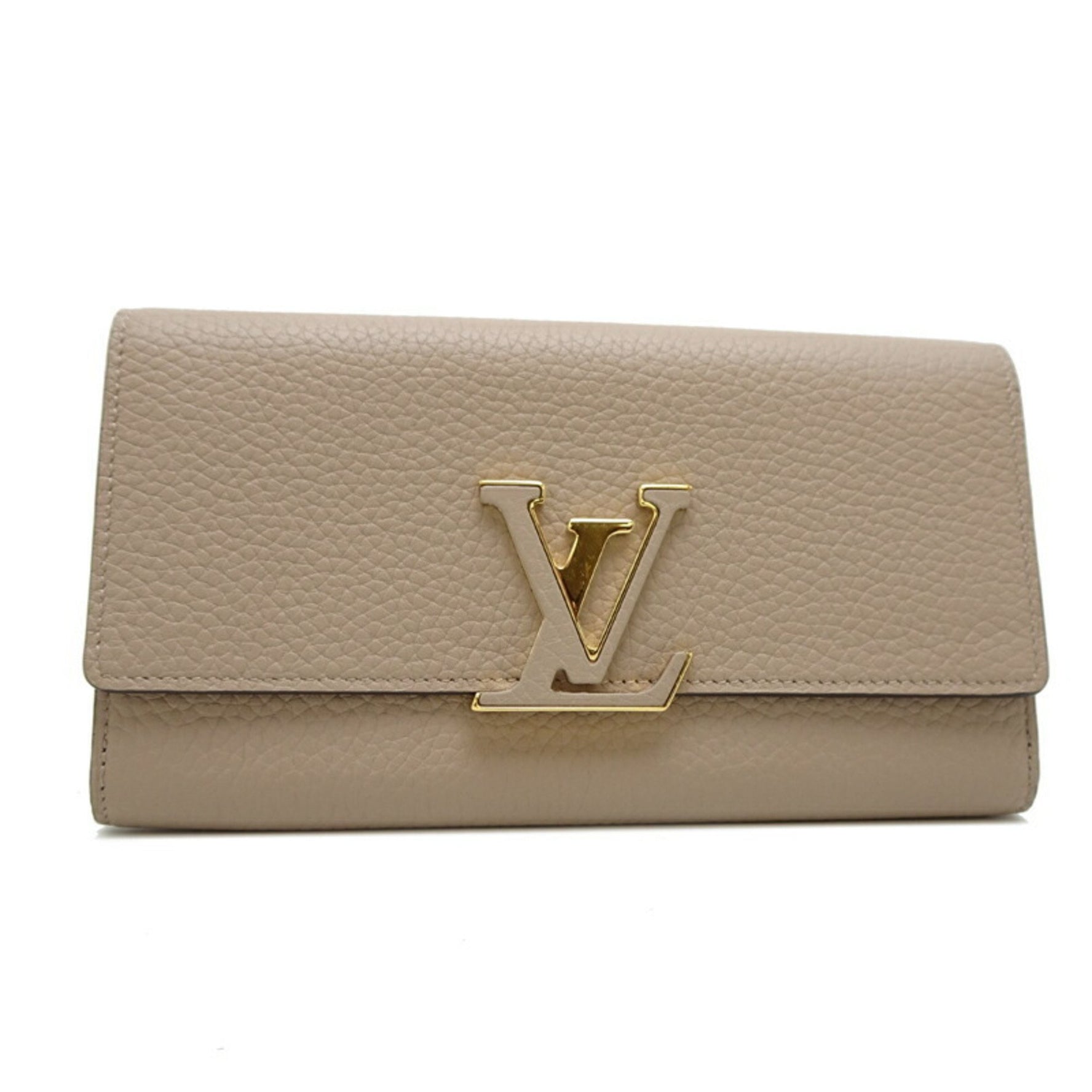 Louis Vuitton Portefeuille Capucines Long Wallet Taurillon Galle (Gray Beige)
