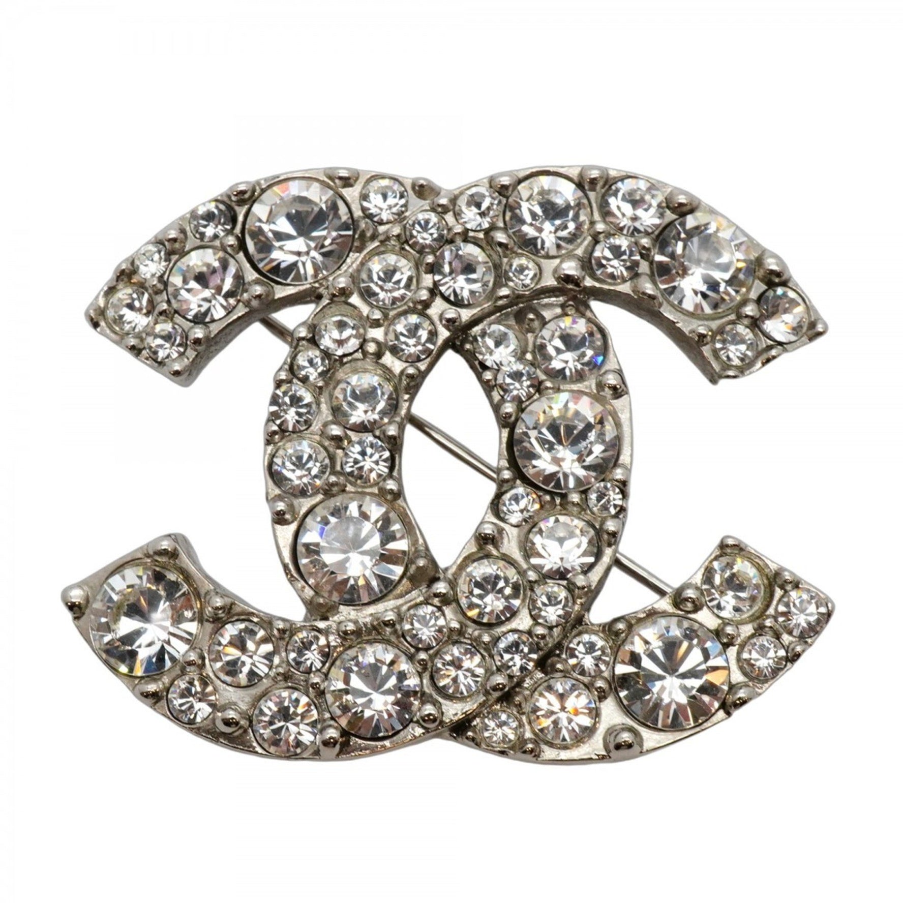 Chanel Coco Mark Metal Rhinestone Brooch