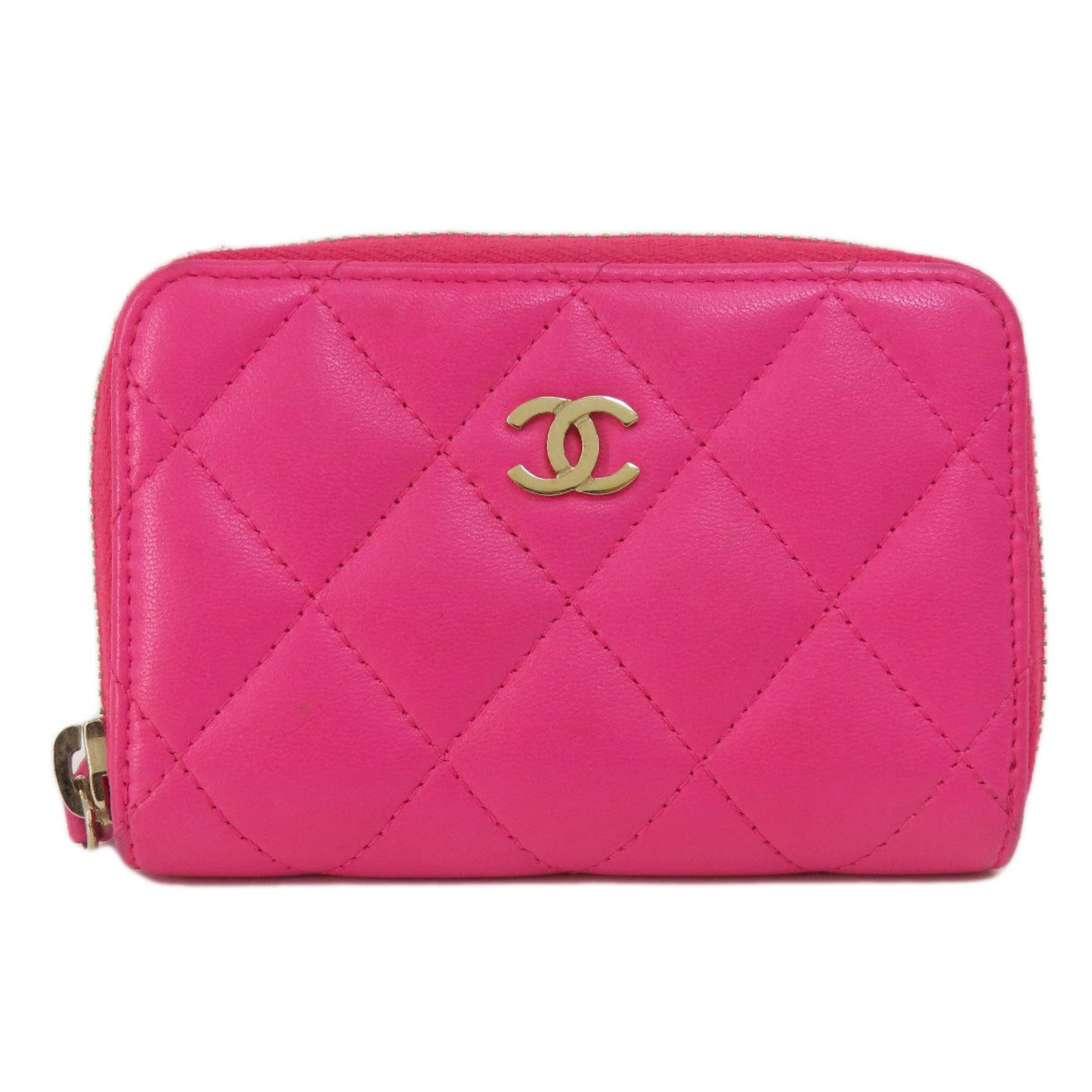CHANEL Matelasse Wallet/Coin Case Lambskin