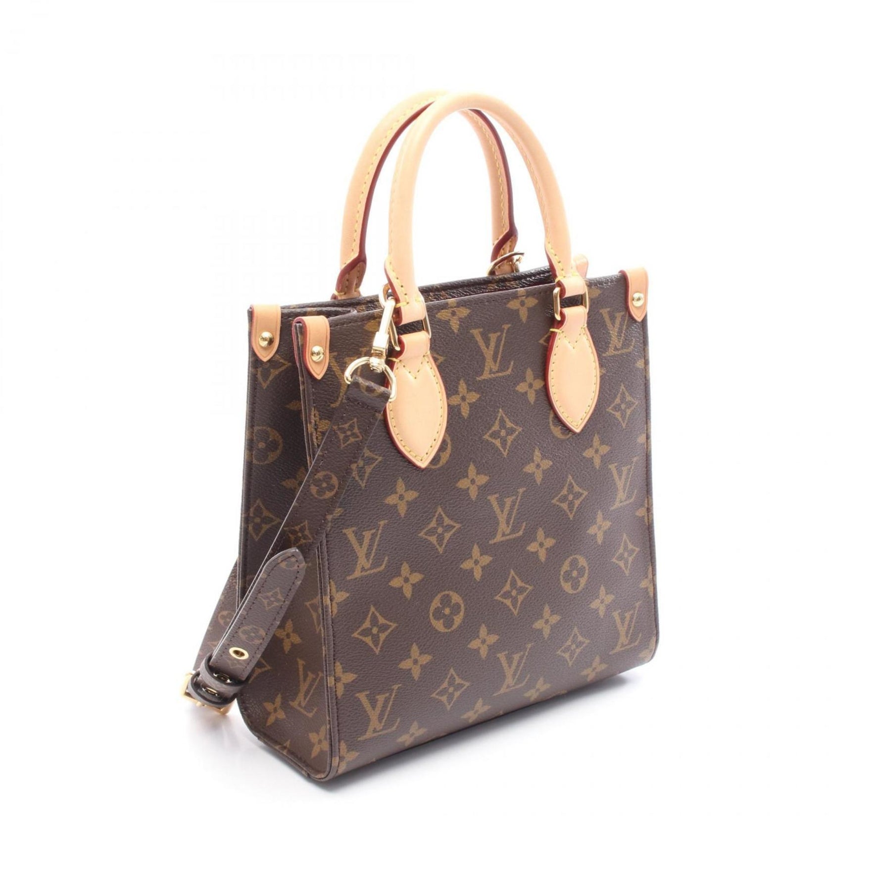Louis Vuitton Sac Plat BB Handbag, Coated Canvas and Leather, Monogram