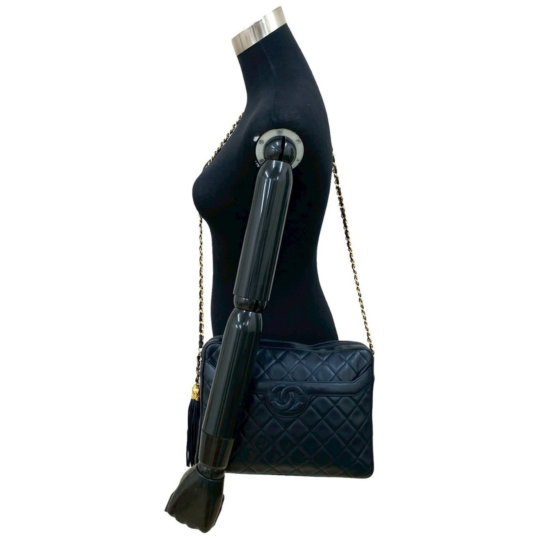 CHANEL Matelasse Coco Tassel Lambskin Chain Shoulder Bag, 44-10