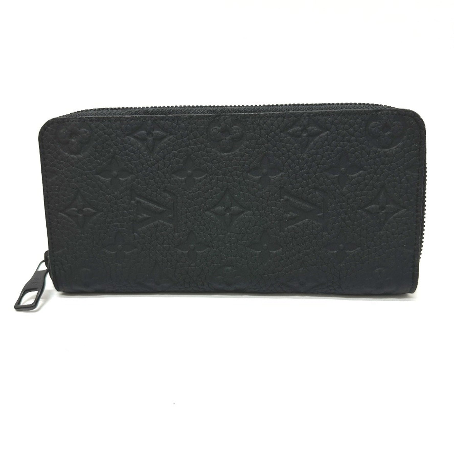 Louis Vuitton Monogram Zippy Wallet Vertical Long Taurillon Leather Black