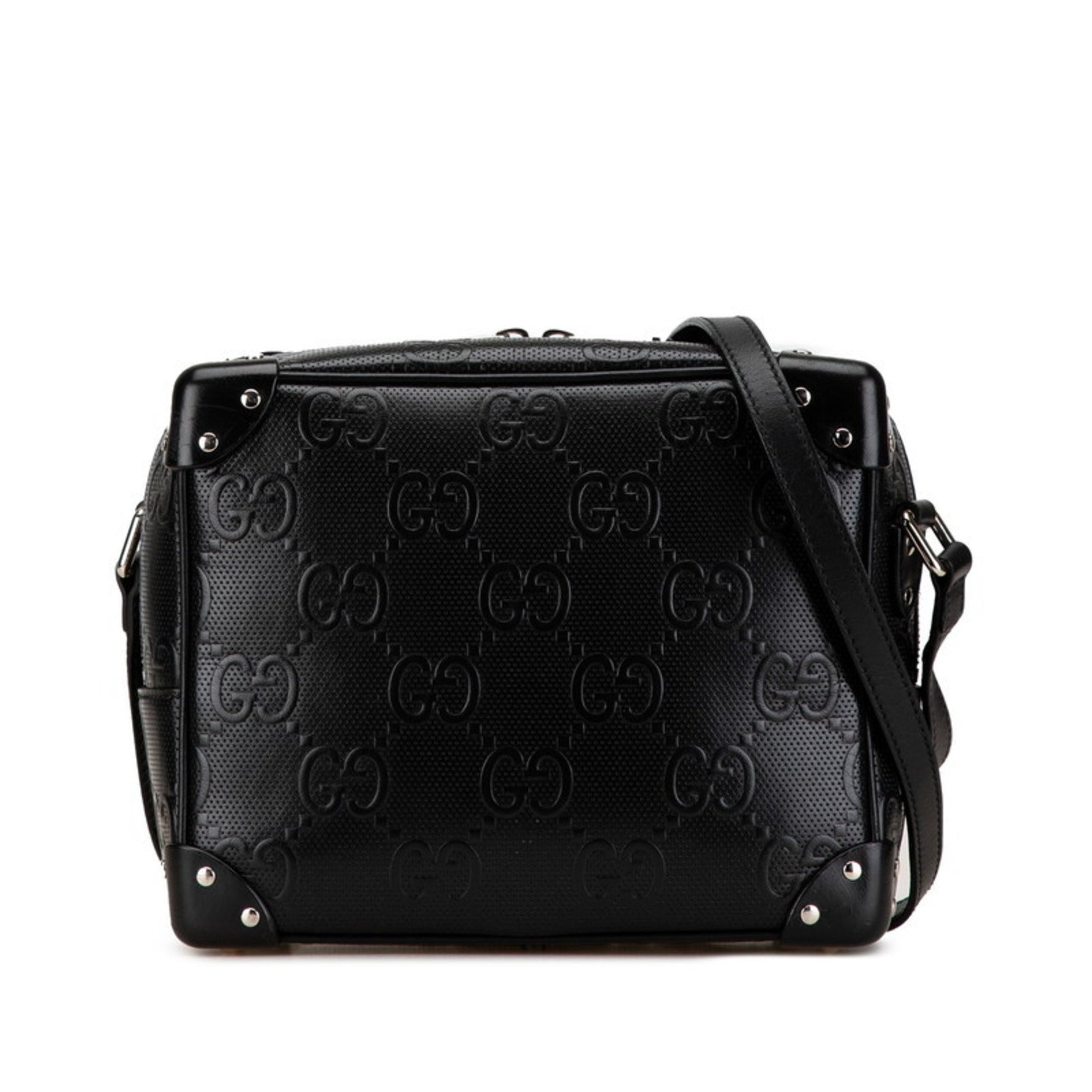 Gucci GG embossed shoulder bag leather