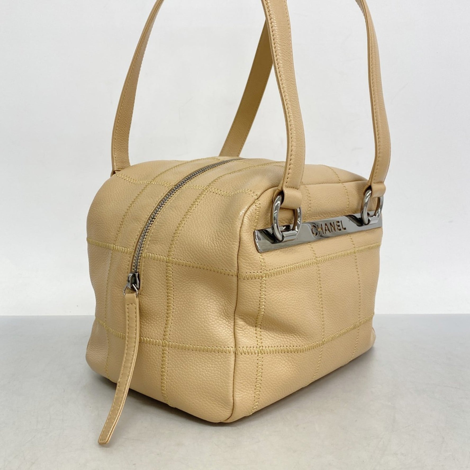 Chanel Chocobar Shoulder Bag, Caviar Skin