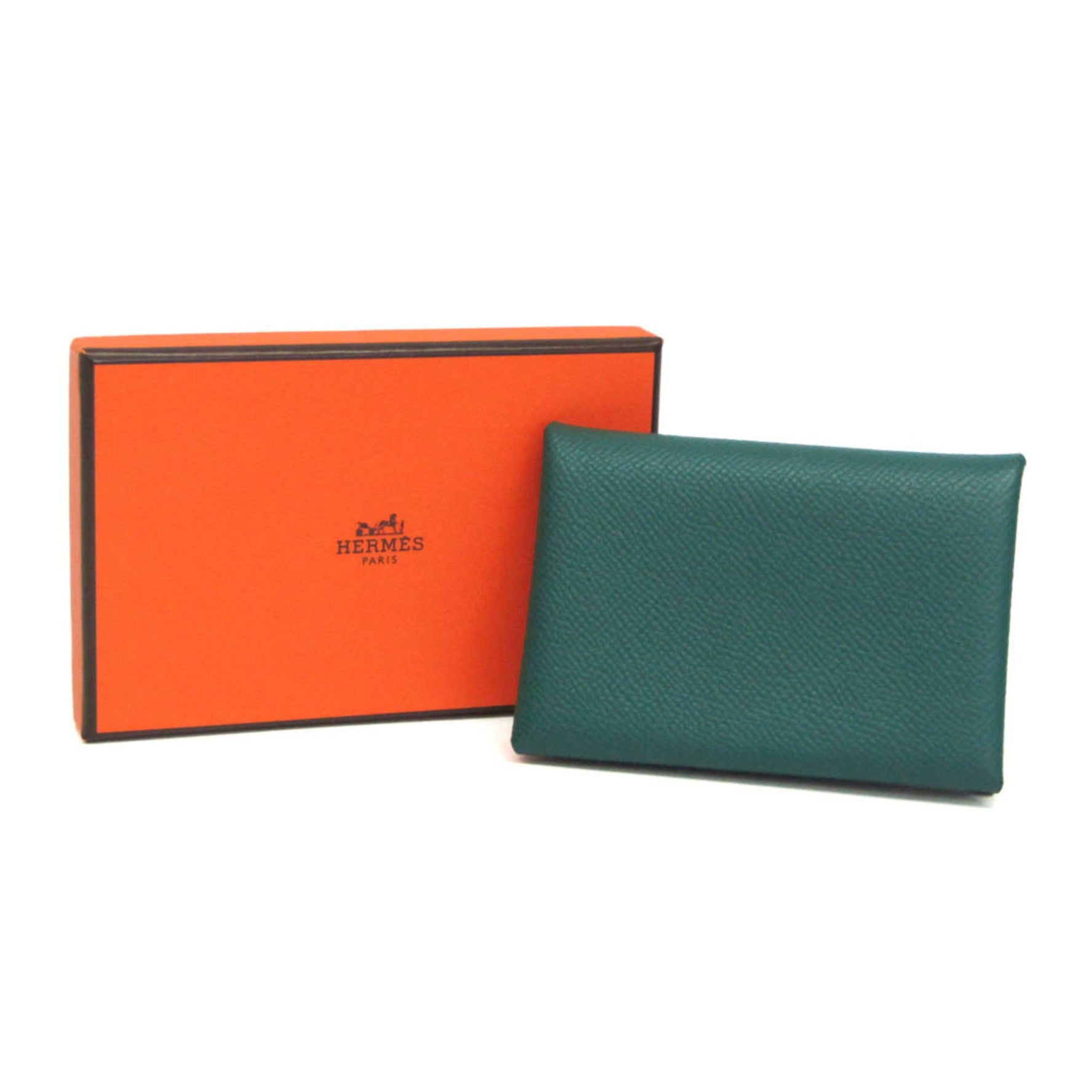Hermes Calvi Duo Epsom Leather Card Case