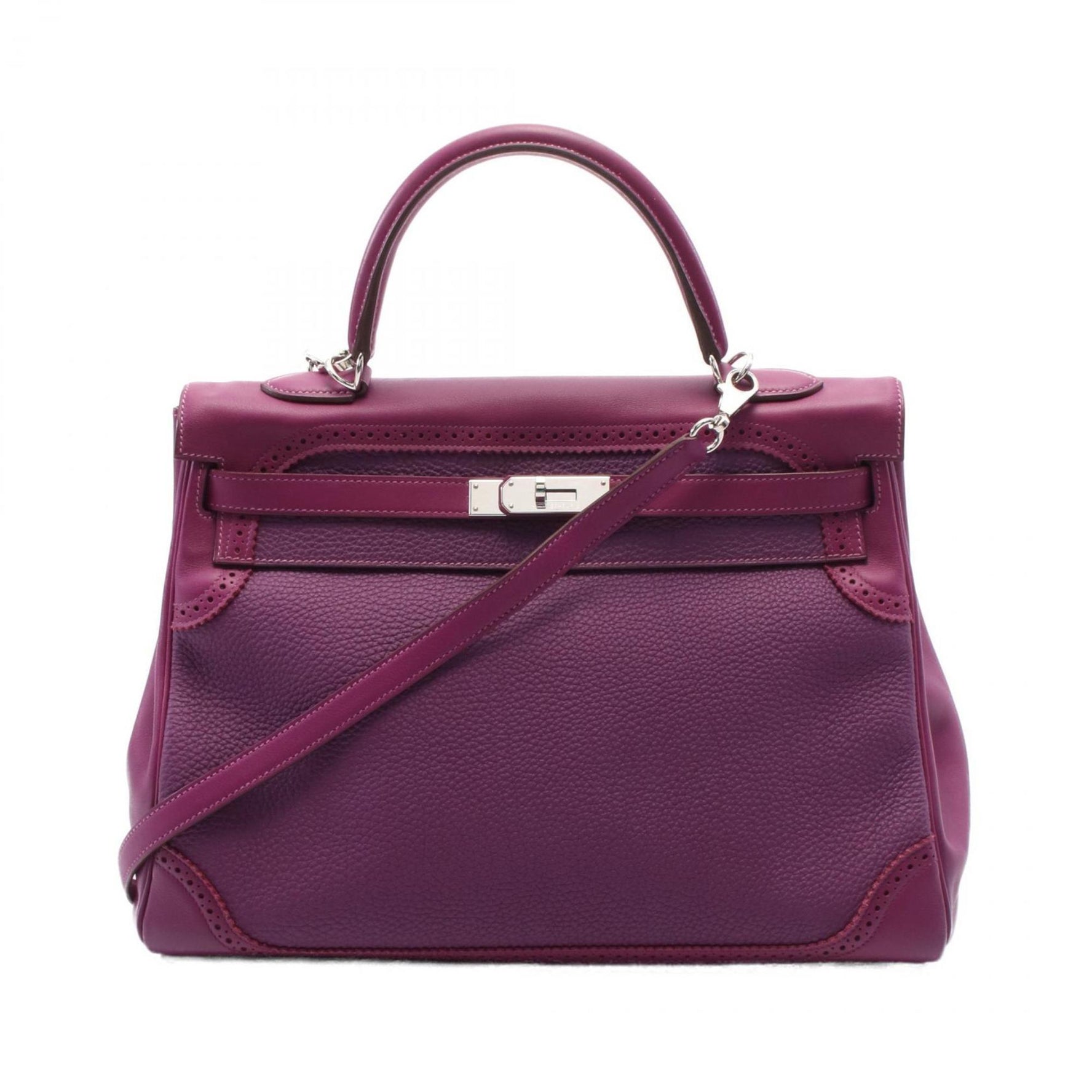Hermes Kelly Gillies 35 Handbag Leather Togo Swift Purple