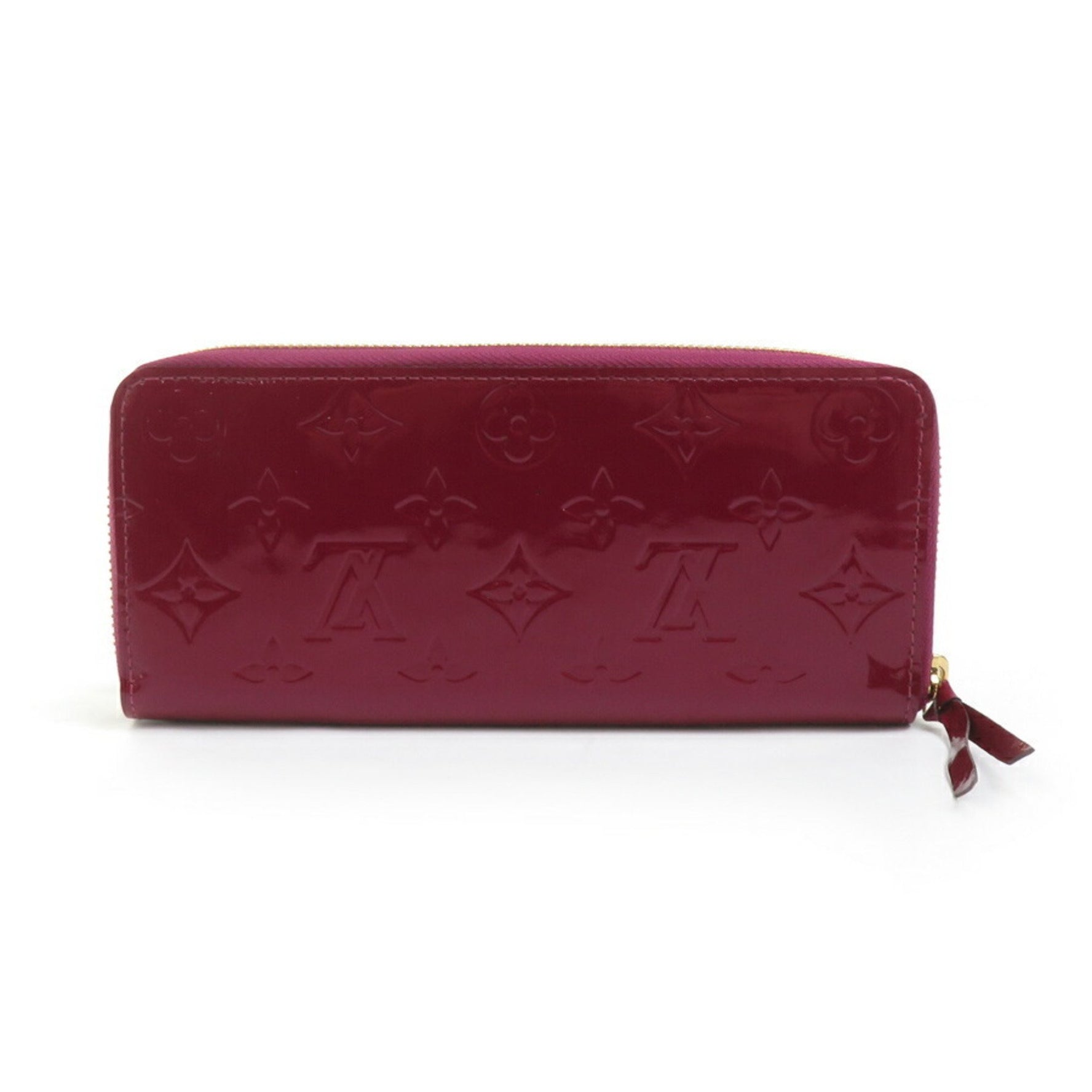 Louis Vuitton Round Long Wallet Monogram Vernis Portefeuille Clemence