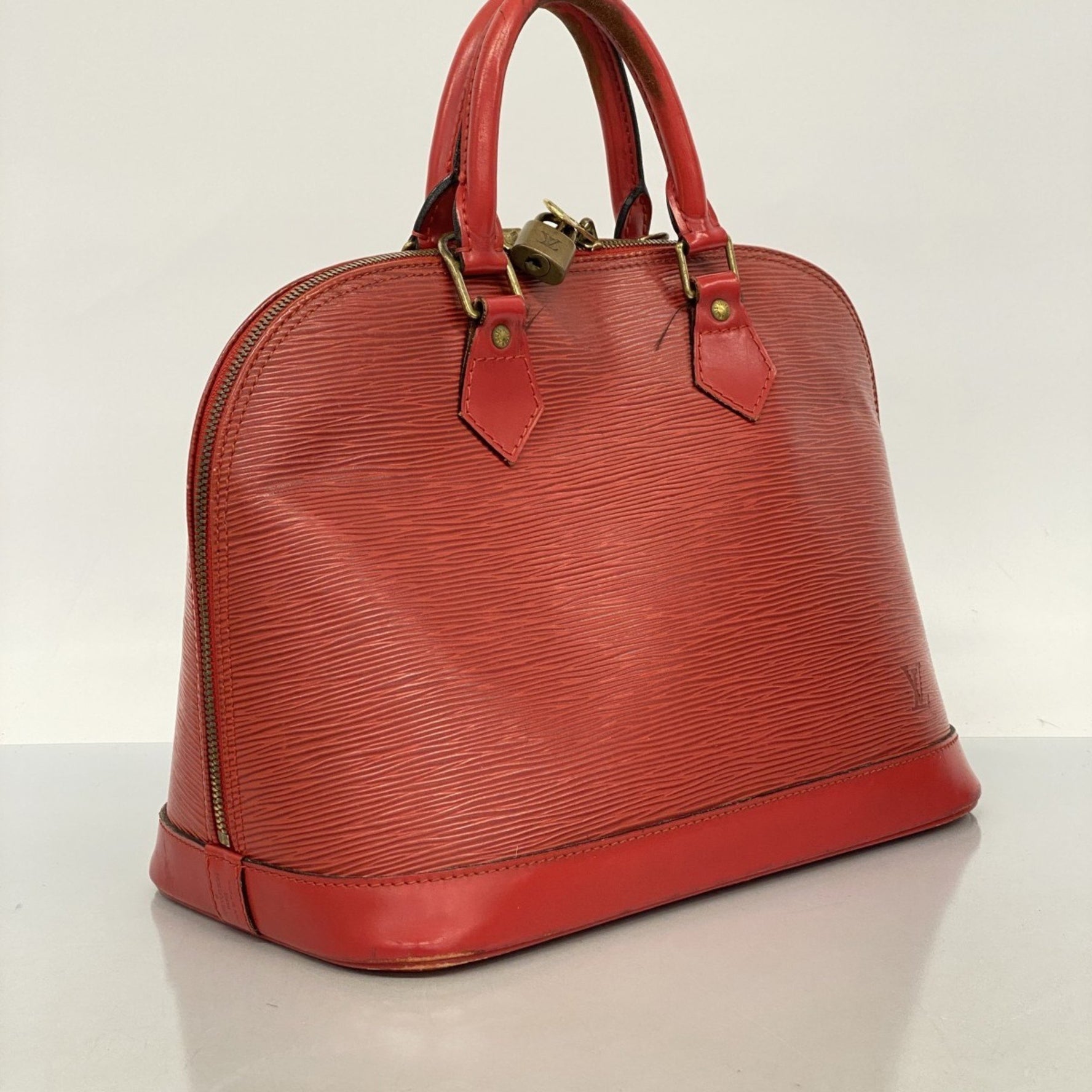 Louis Vuitton Epi Alma Handbag Castilian Red Bag