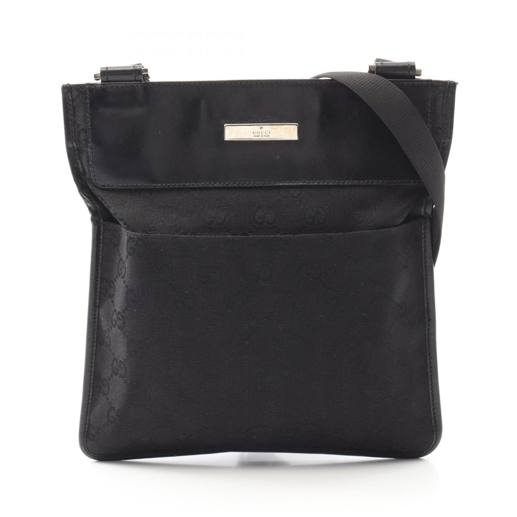 Gucci Shoulder Bag, Canvas and Leather