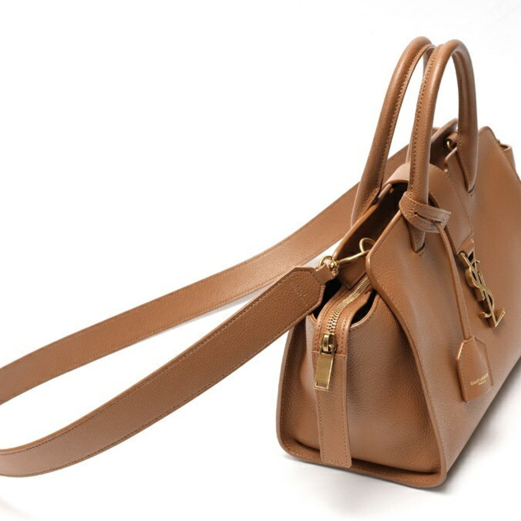 Saint Laurent Downtown Baby Grained Leather Handbag