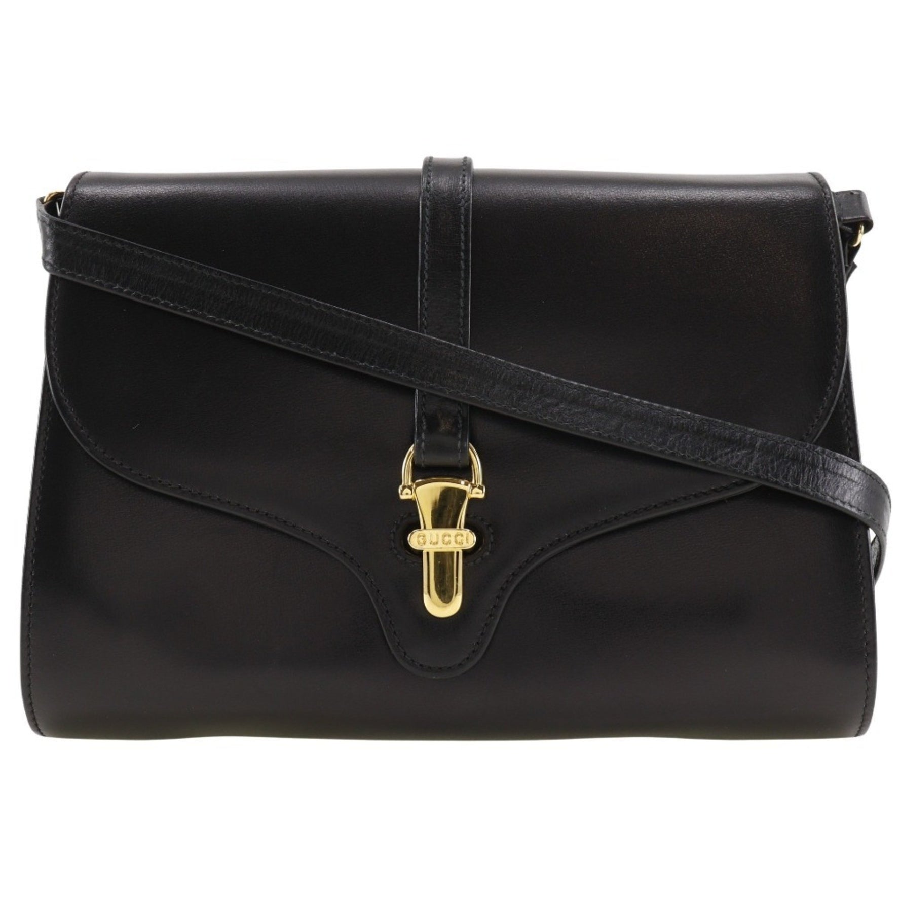 GUCCI Old Shoulder Bag Clutch Calf Flap