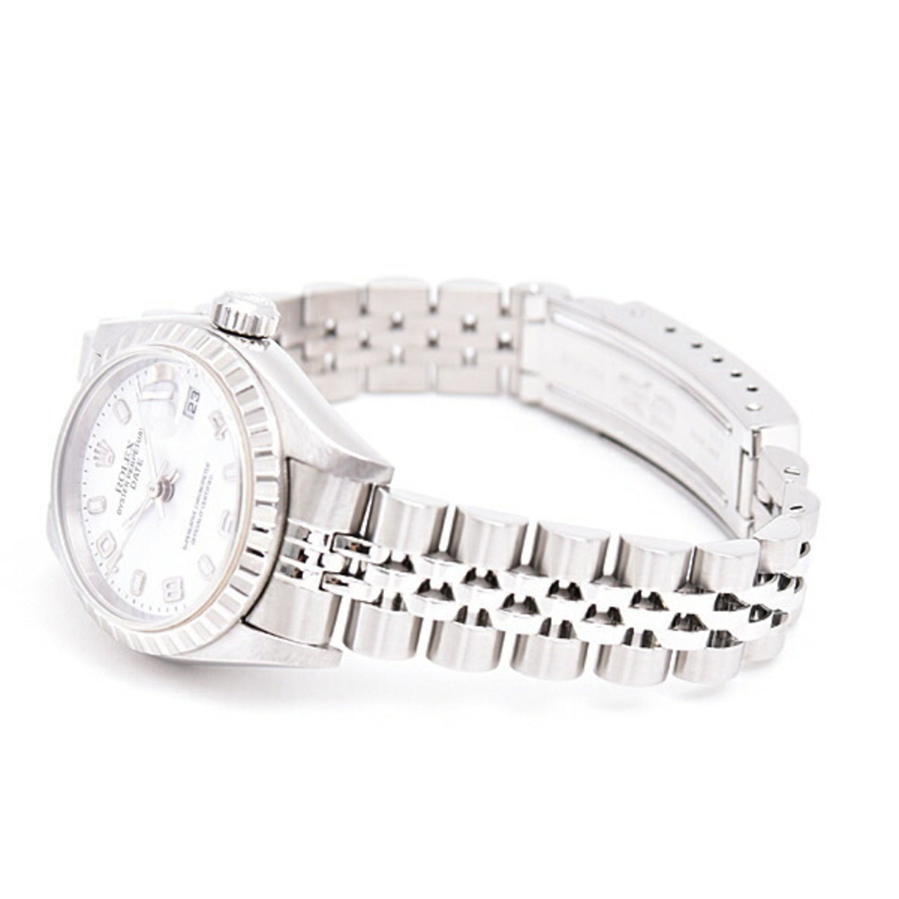 Rolex Watch Women's Oyster Perpetual Date Automatic D Series White Dial Stainless Steel SS ROLEX
