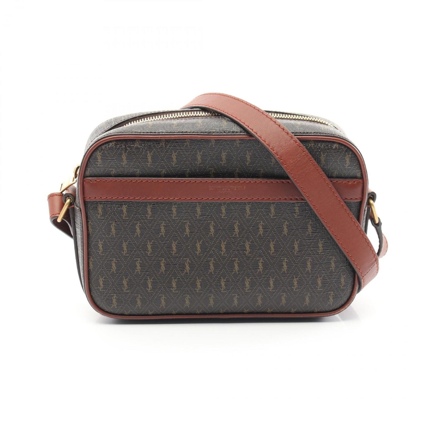 Saint Laurent Monogram Camera Bag Shoulder Coated Canvas Leather